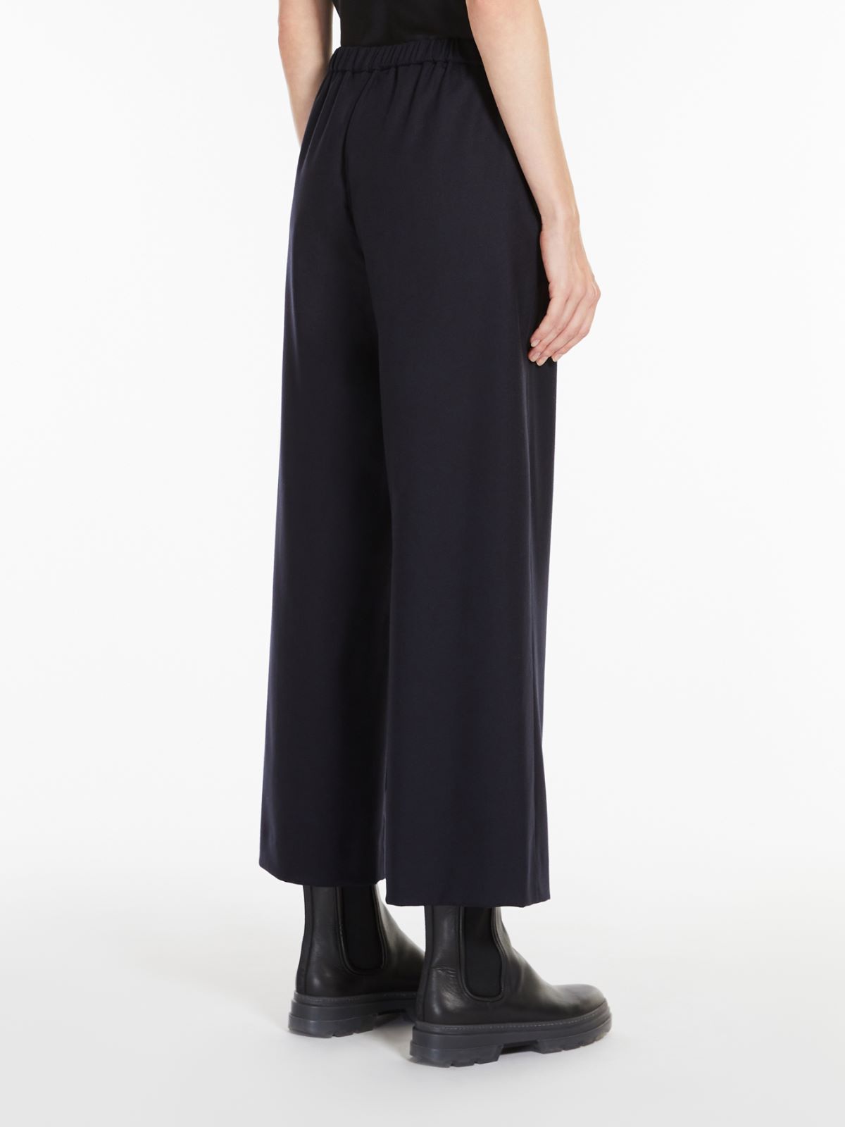 Wool flannel trousers - MIDNIGHTBLUE - Max Mara - 3
