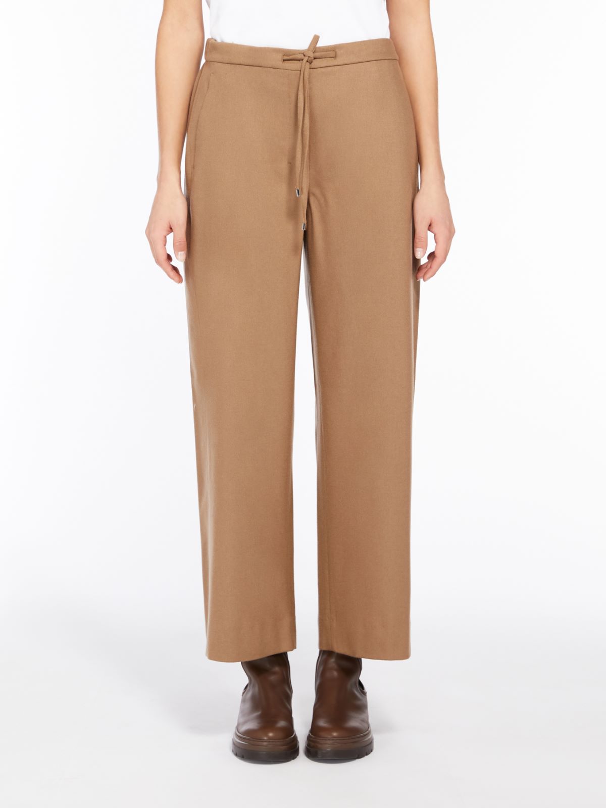 Wool flannel trousers - CAMEL - Max Mara - 2