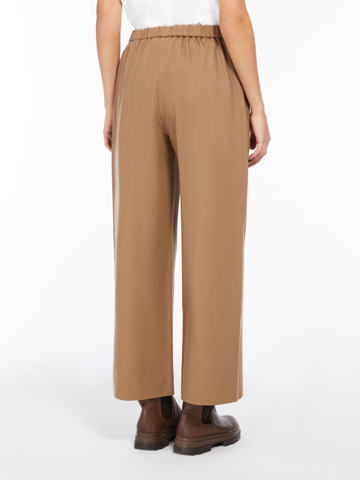 Wool flannel trousers - CAMEL - Max Mara - 3