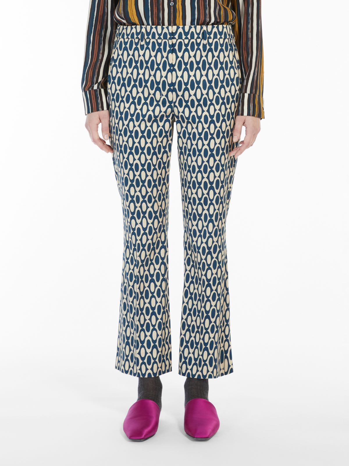 Printed satin trousers - ULTRAMARINE - Max Mara - 2