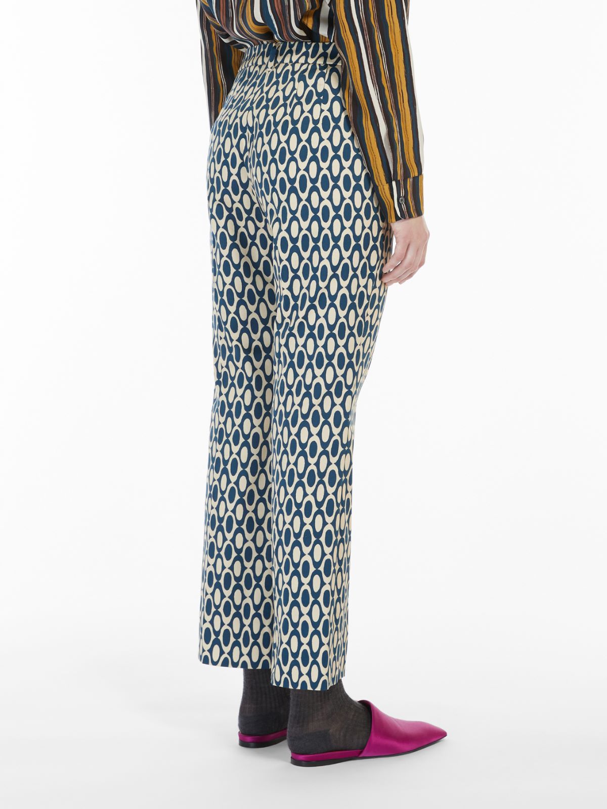 Printed satin trousers - ULTRAMARINE - Max Mara - 3