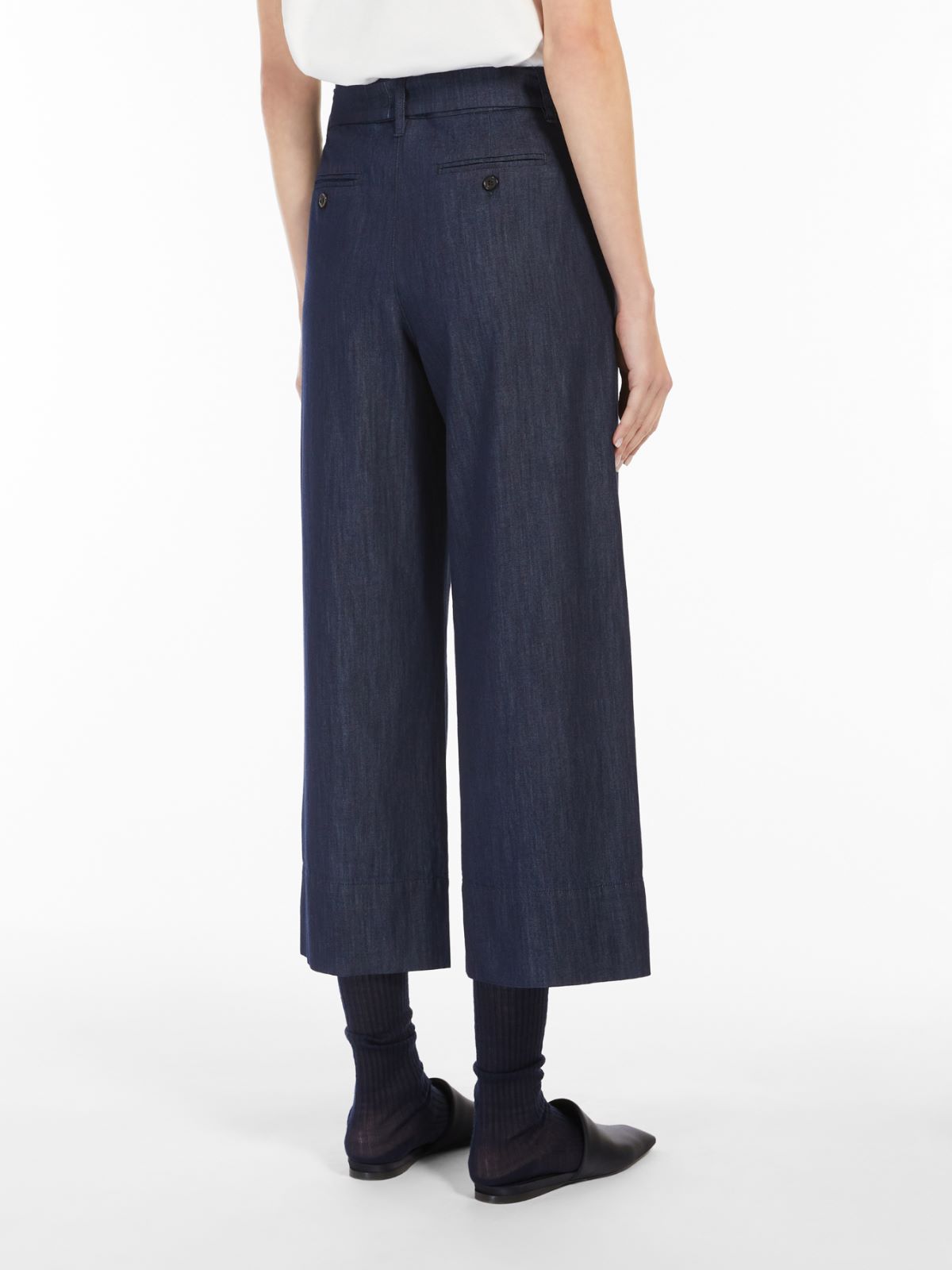 Cotton denim trousers - MIDNIGHTBLUE - Max Mara - 3