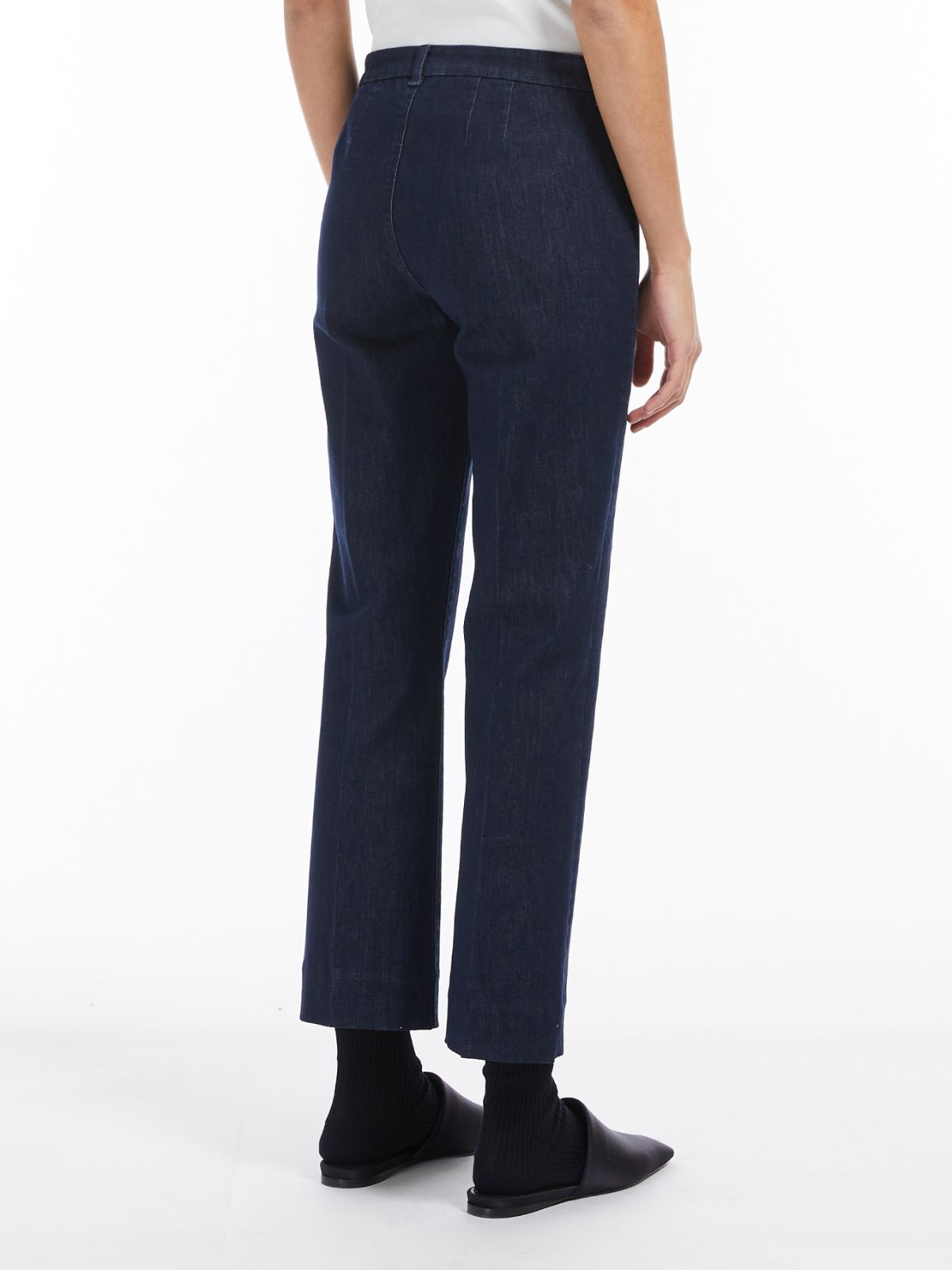 Cotton denim trousers - MIDNIGHTBLUE - Max Mara - 3
