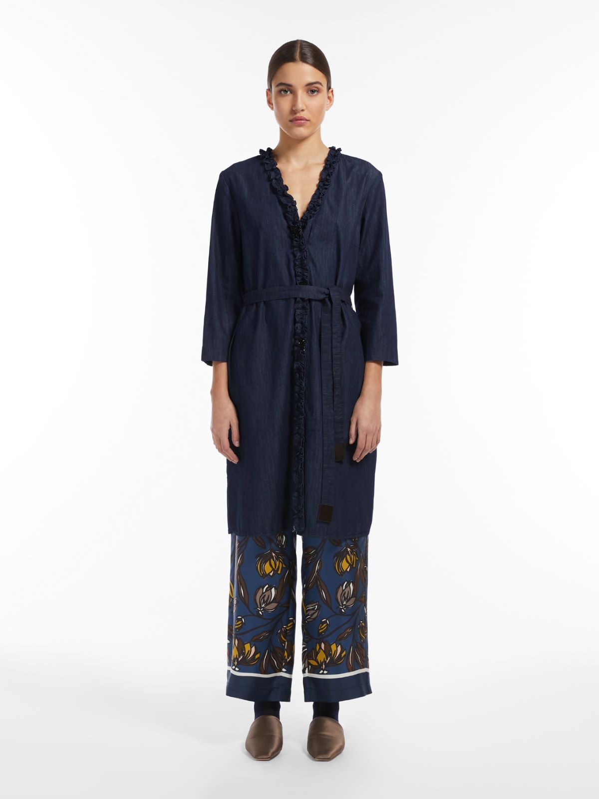 Cotton denim dress - MIDNIGHTBLUE - Max Mara - 2
