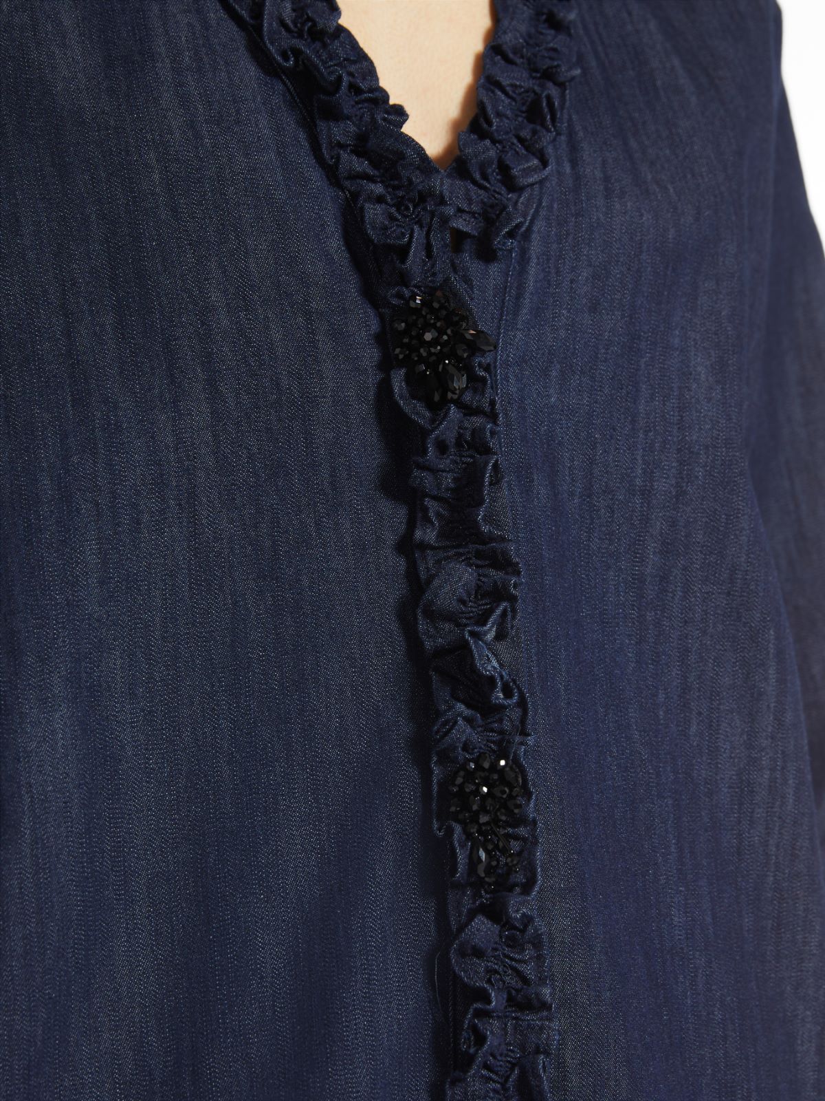 Cotton denim dress - MIDNIGHTBLUE - Max Mara - 4