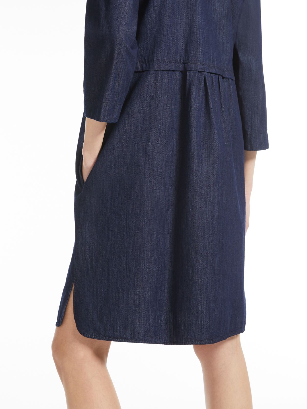 Cotton denim dress - MIDNIGHTBLUE - Max Mara - 5