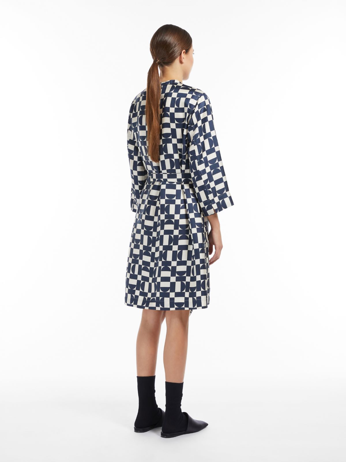 Printed silk dress - MIDNIGHTBLUE - Max Mara - 3