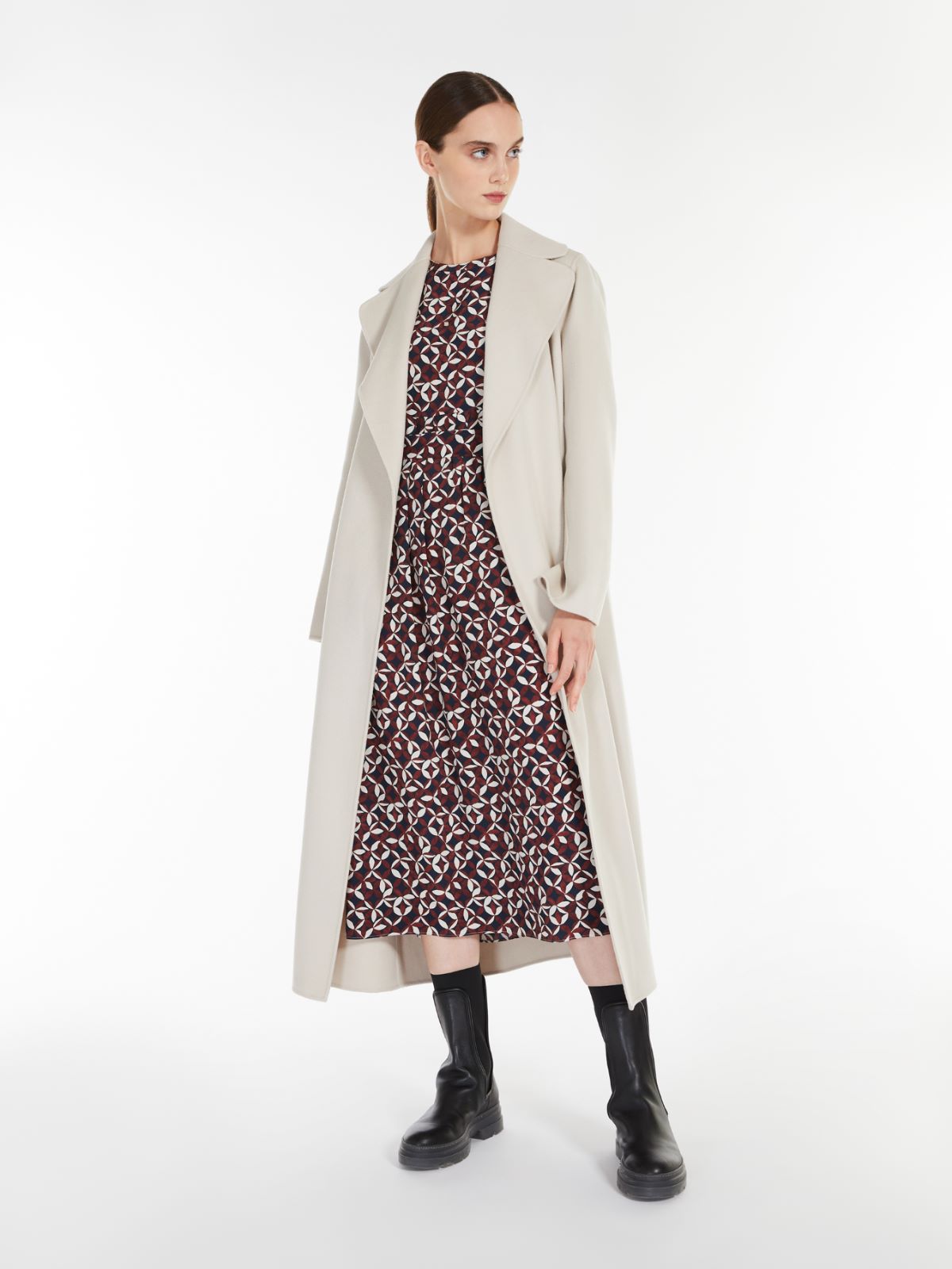 Silk crepe de chine dress - LIGHT BLUE - Max Mara