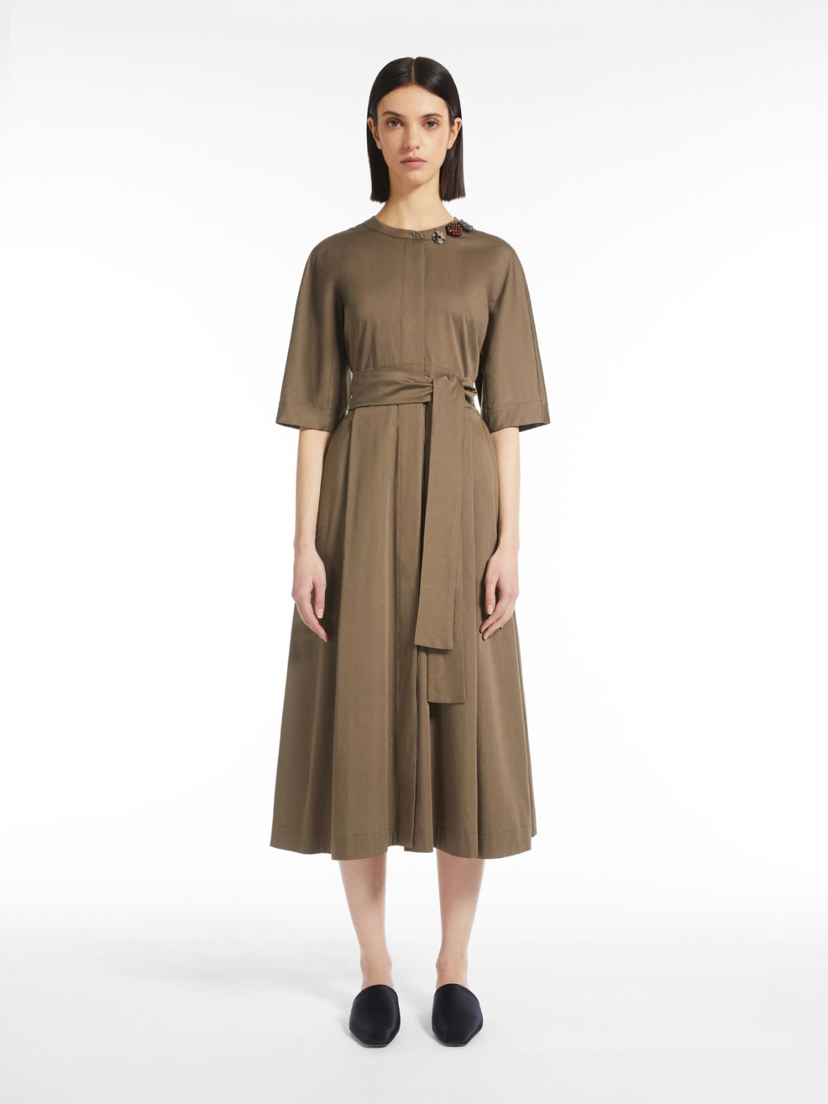 Sateen dress - SAGE GREEN - Max Mara - 2