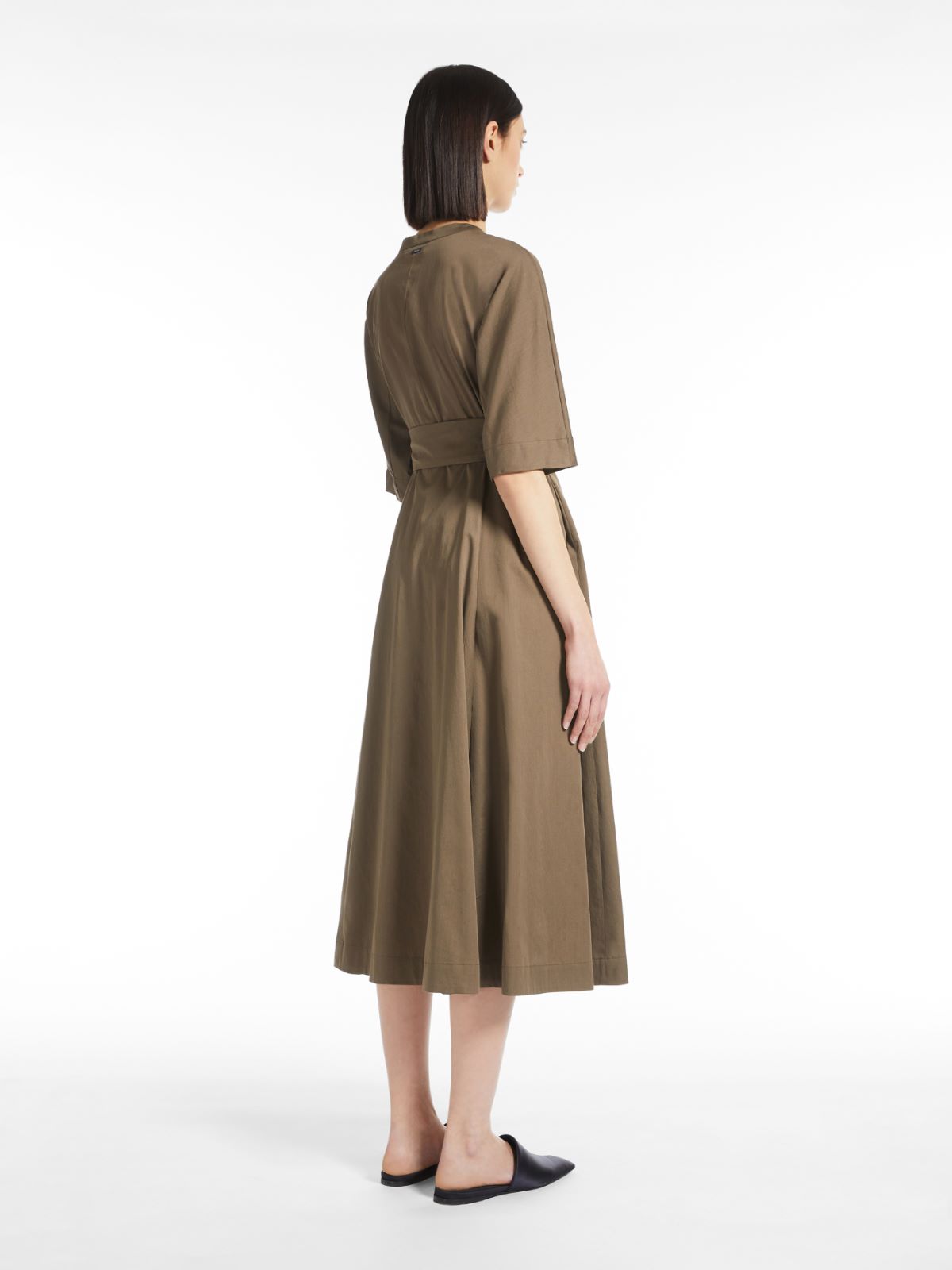 Sateen dress - SAGE GREEN - Max Mara - 3