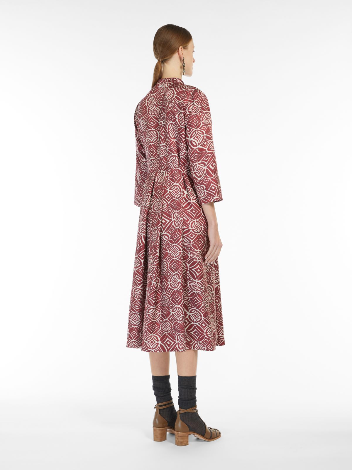 Printed silk dress - RED - Max Mara - 3