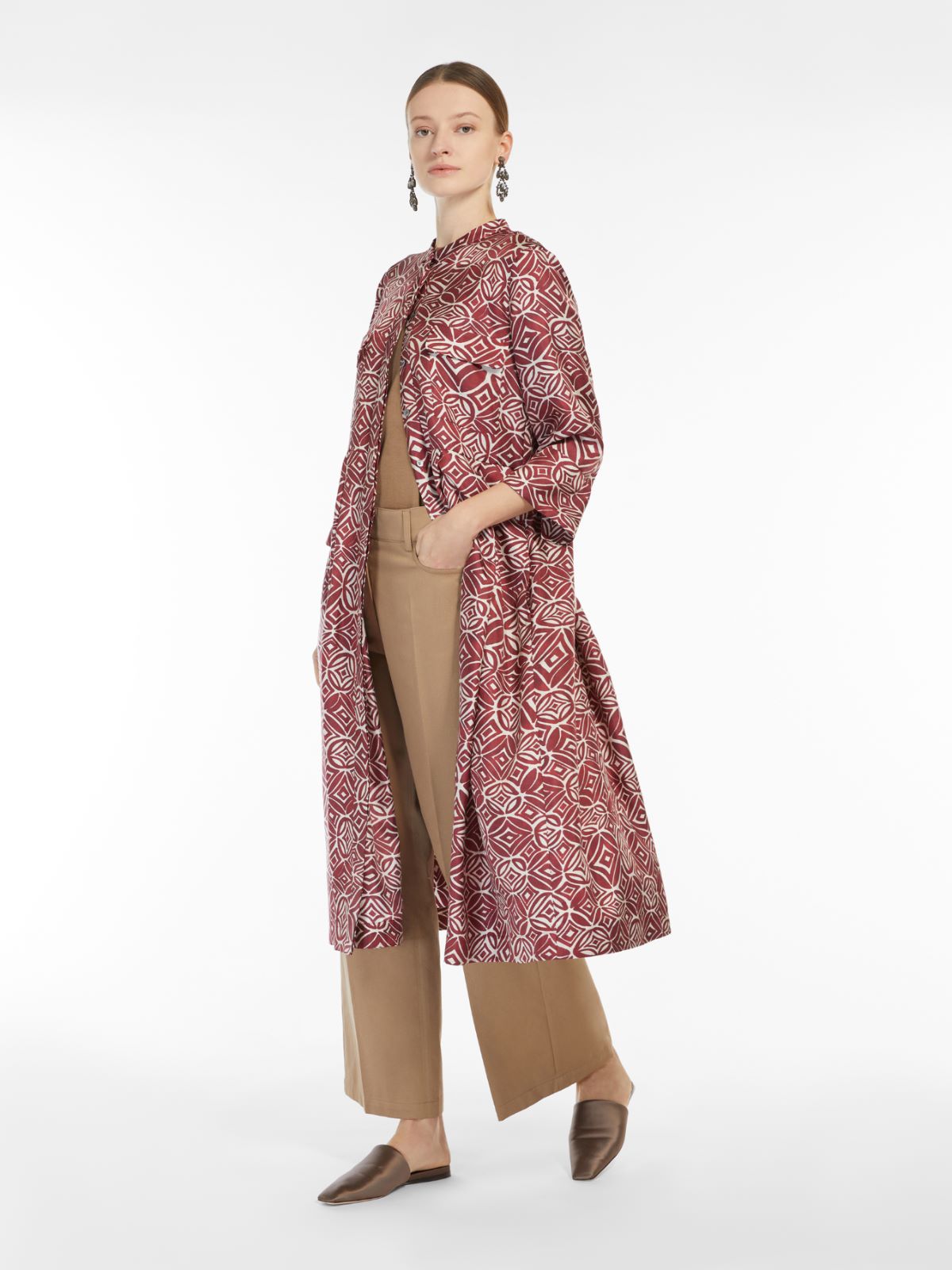 Printed silk dress - RED - Max Mara