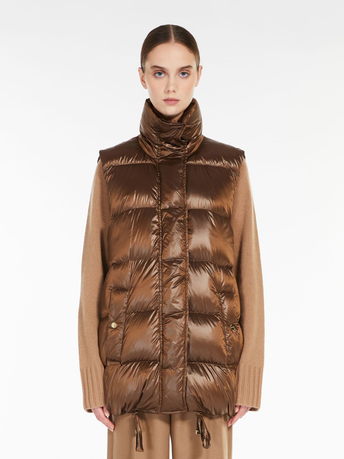 Nylon canvas gilet - GOLD - Max Mara - 2