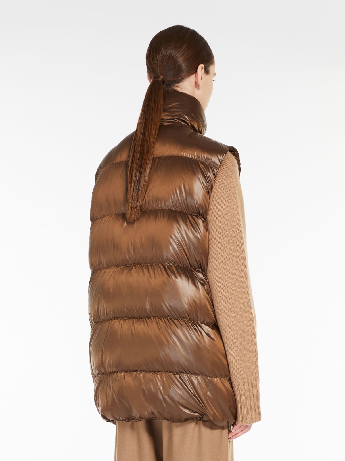 Nylon canvas gilet - GOLD - Max Mara - 3