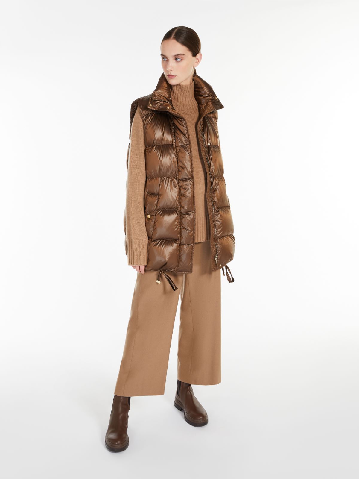 Nylon canvas gilet - GOLD - Max Mara