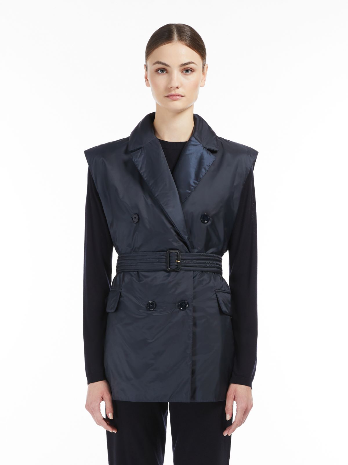 Water-repellent technical canvas gilet - MIDNIGHTBLUE - Max Mara - 2