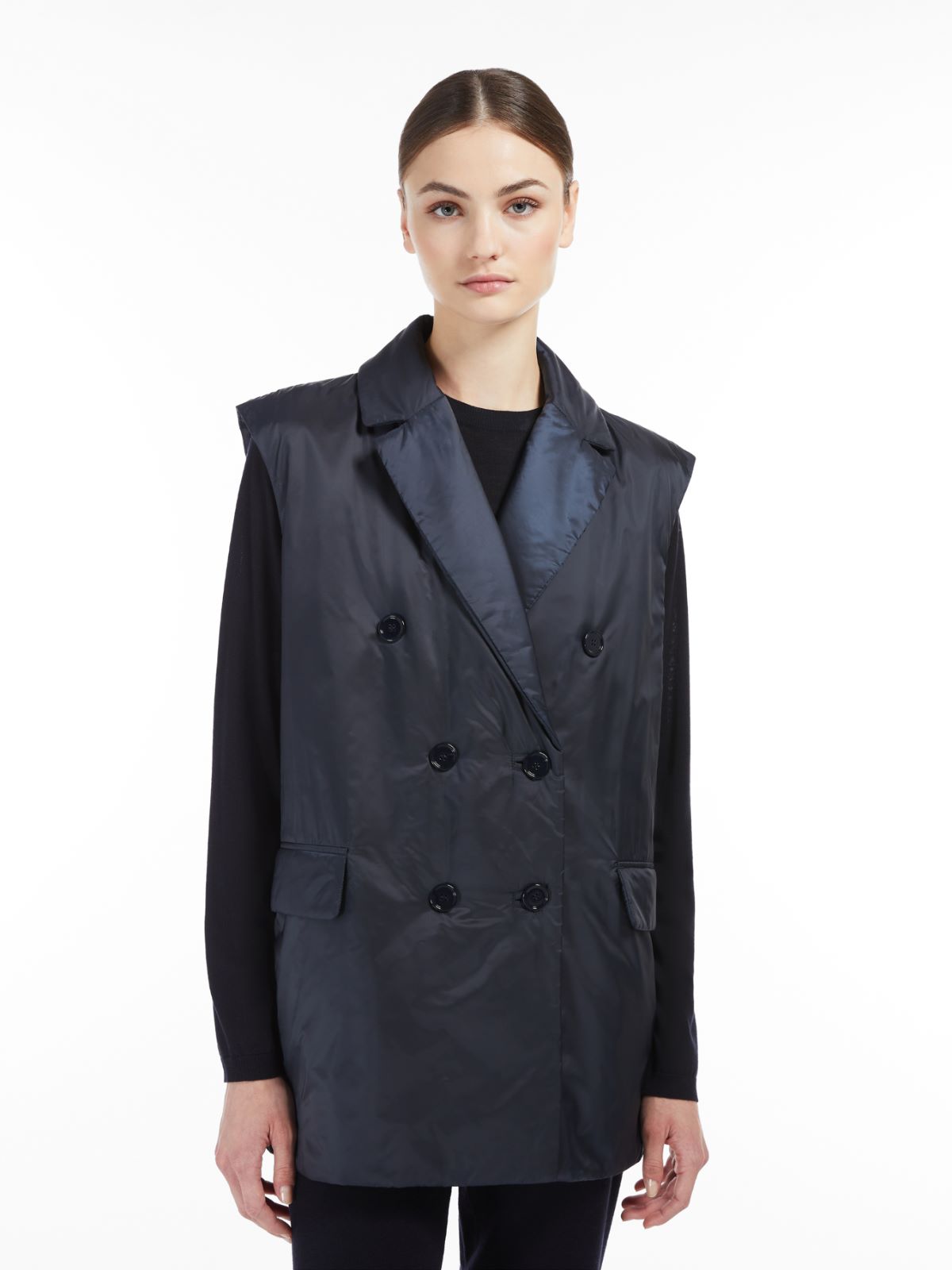 Water-repellent technical canvas gilet - MIDNIGHTBLUE - Max Mara - 4