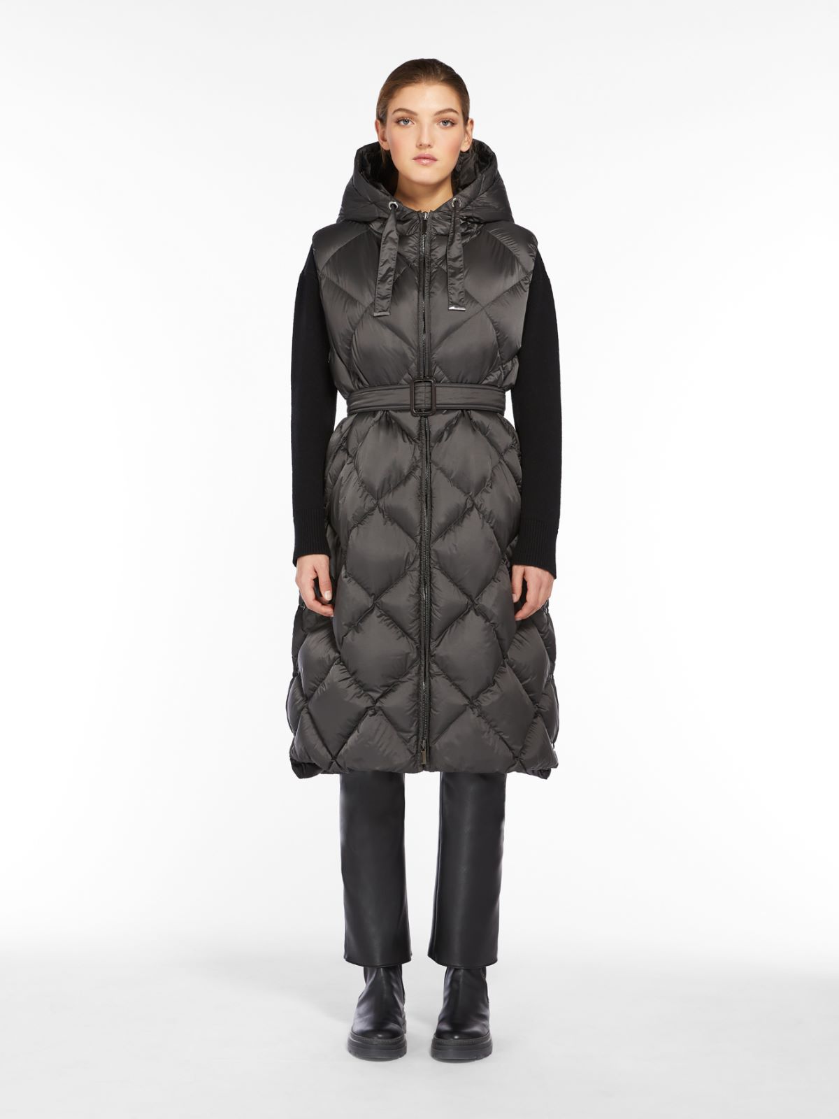 Water-repellent canvas gilet - DARK GREY - Max Mara - 2