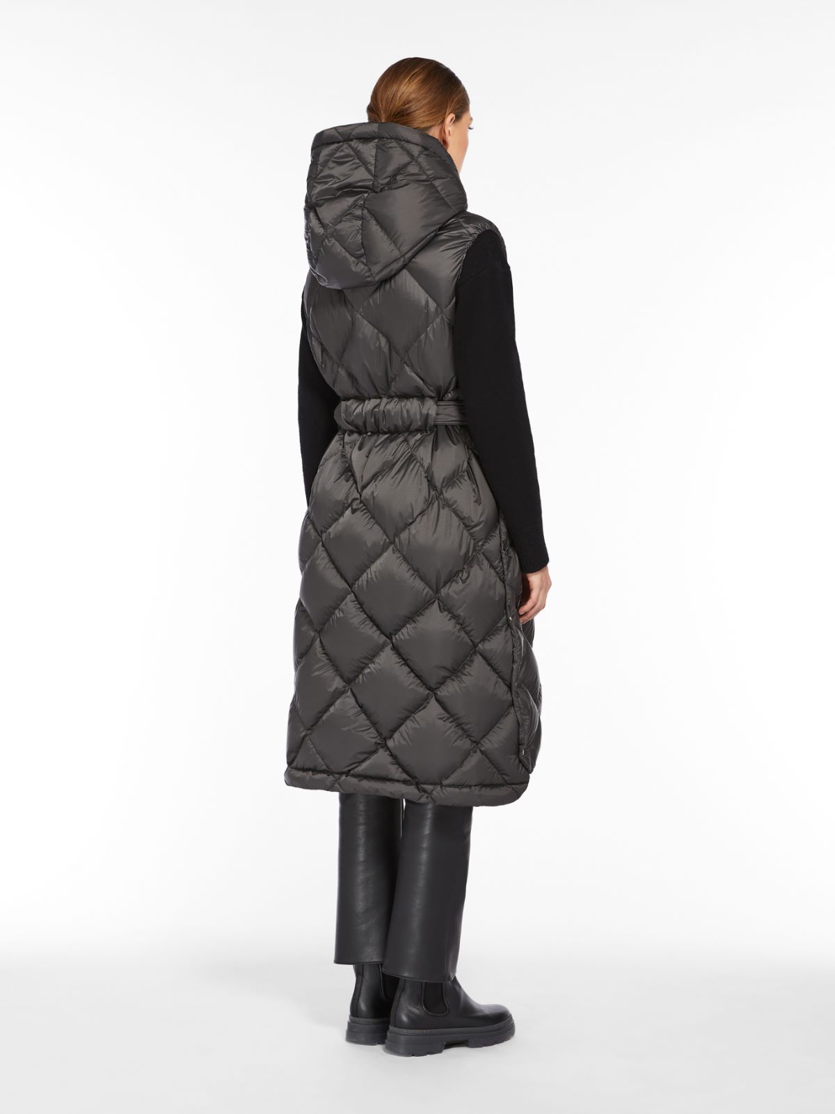 Water-repellent canvas gilet - DARK GREY - Max Mara - 3