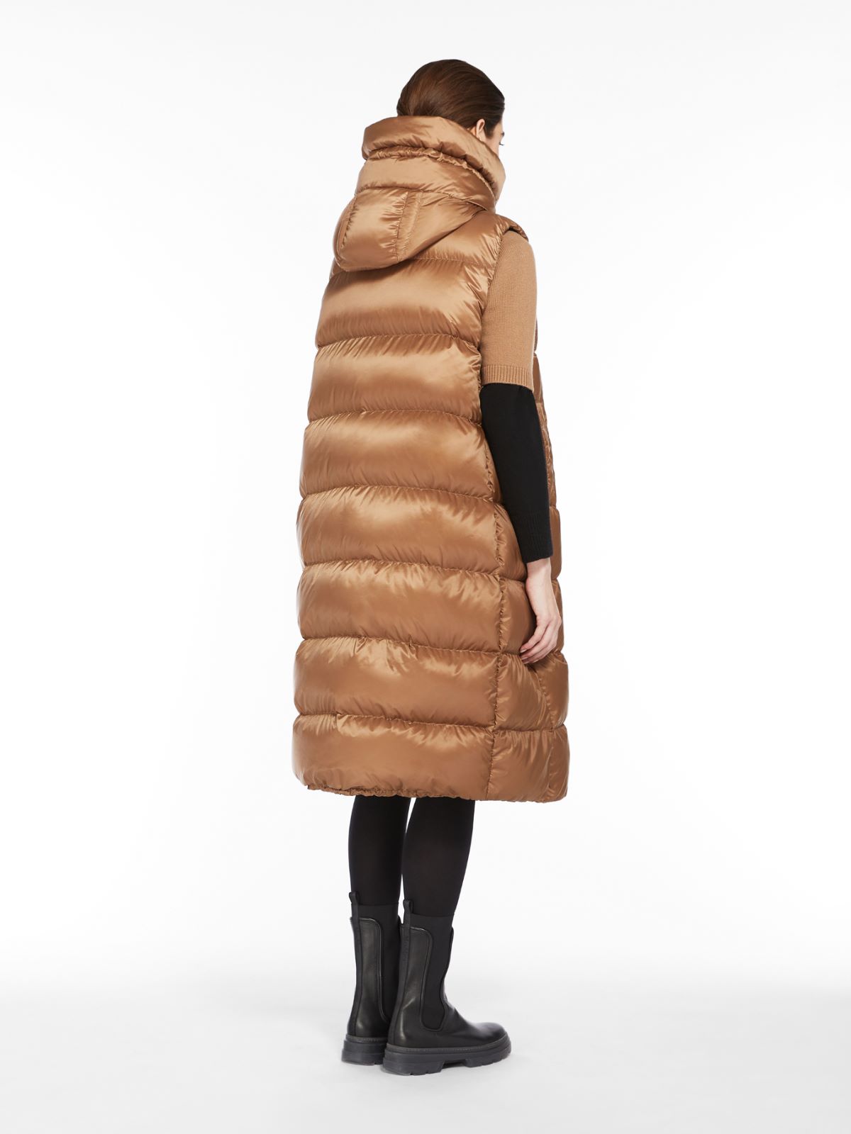 Water-repellent canvas gilet - CARAMEL - Max Mara - 3