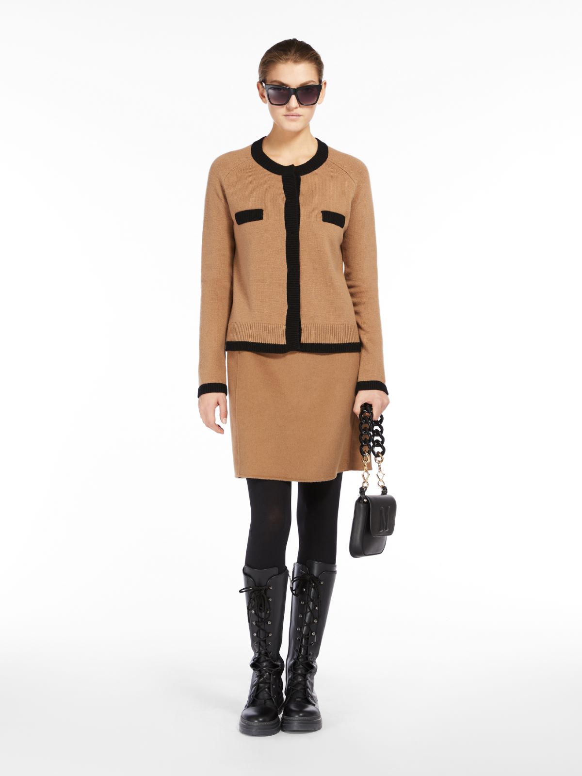 Wool and cashmere cardigan - CAMEL - Max Mara