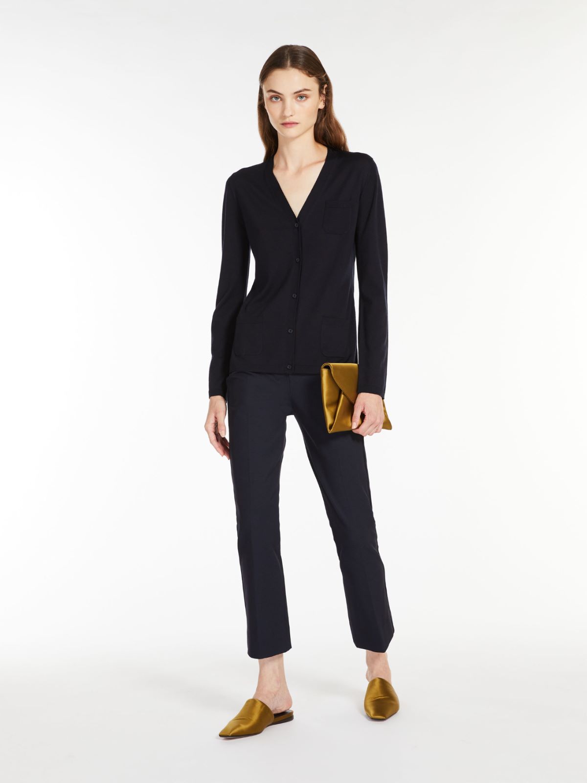 Wool cardigan - NAVY - Max Mara