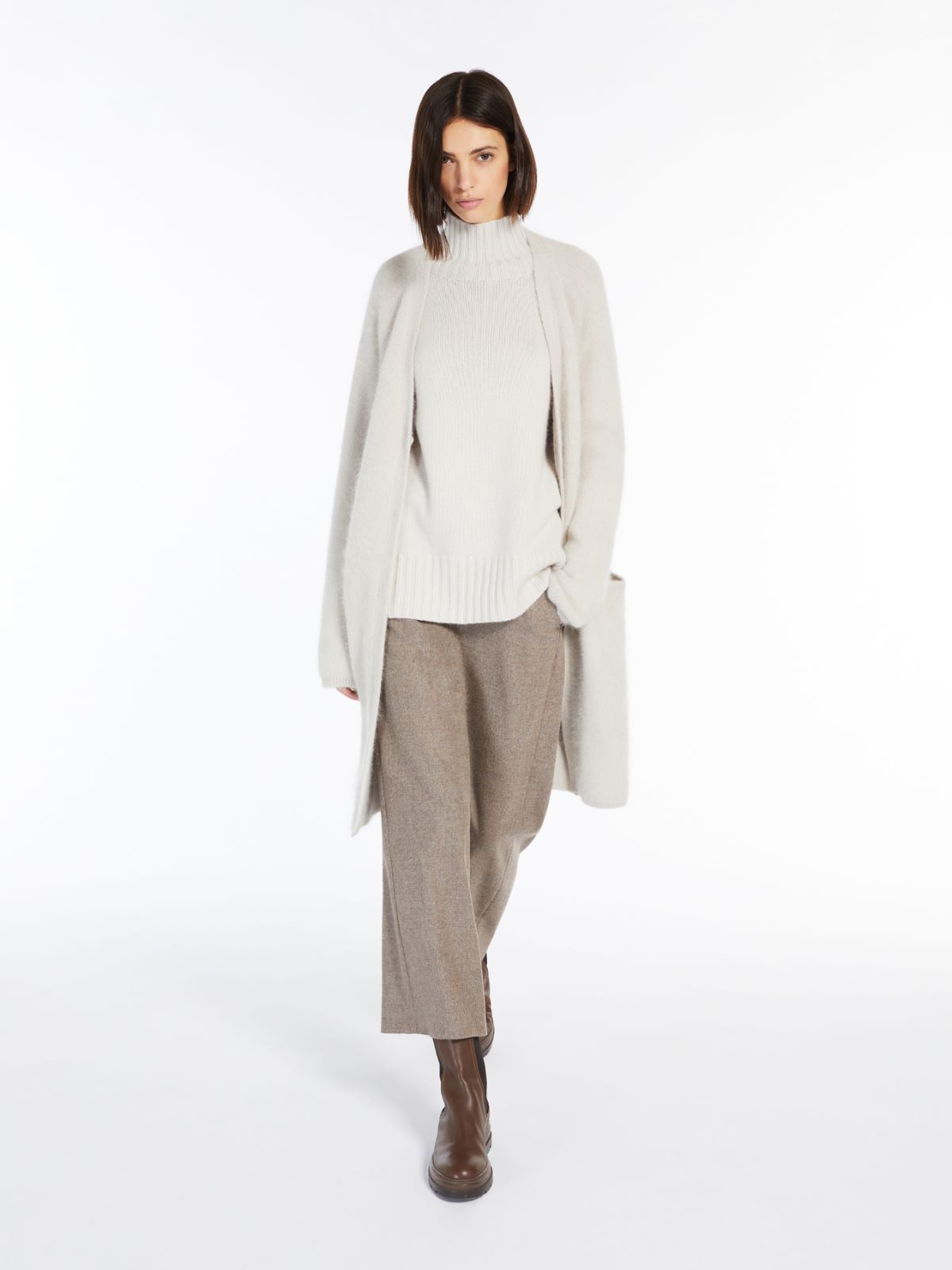 Angora cardigan - ECRU - Max Mara