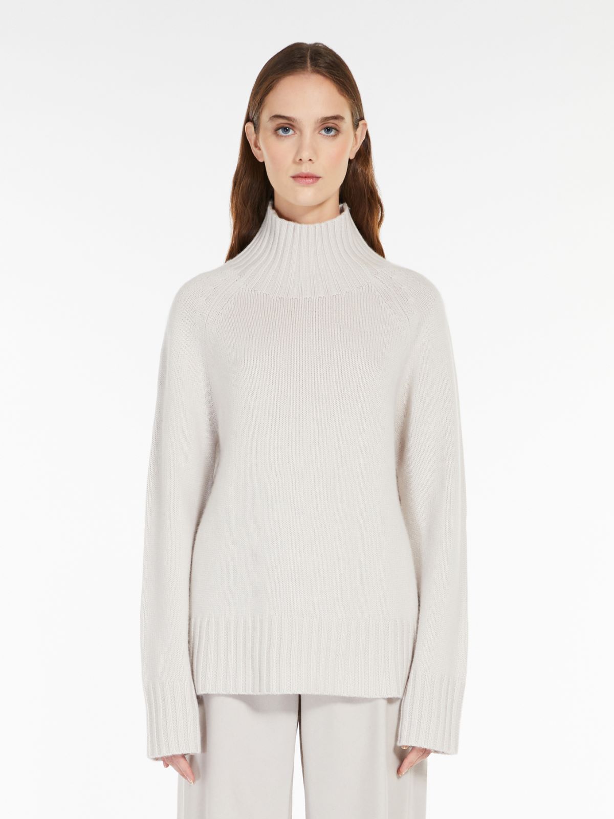Wool and cashmere polo-neck sweater - ECRU - Max Mara - 2