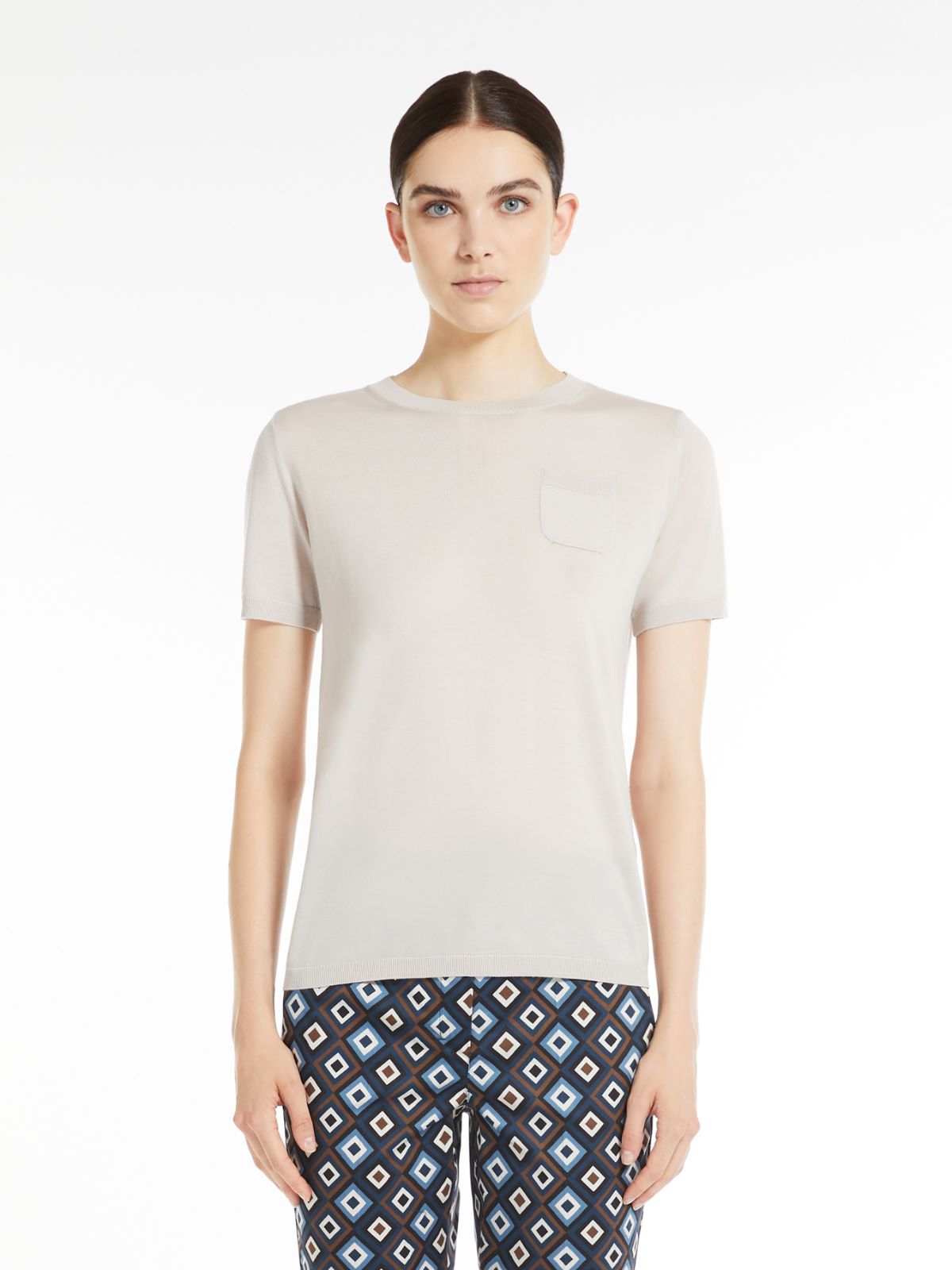 T-Shirt aus Wolle - ECRU - Max Mara - 2