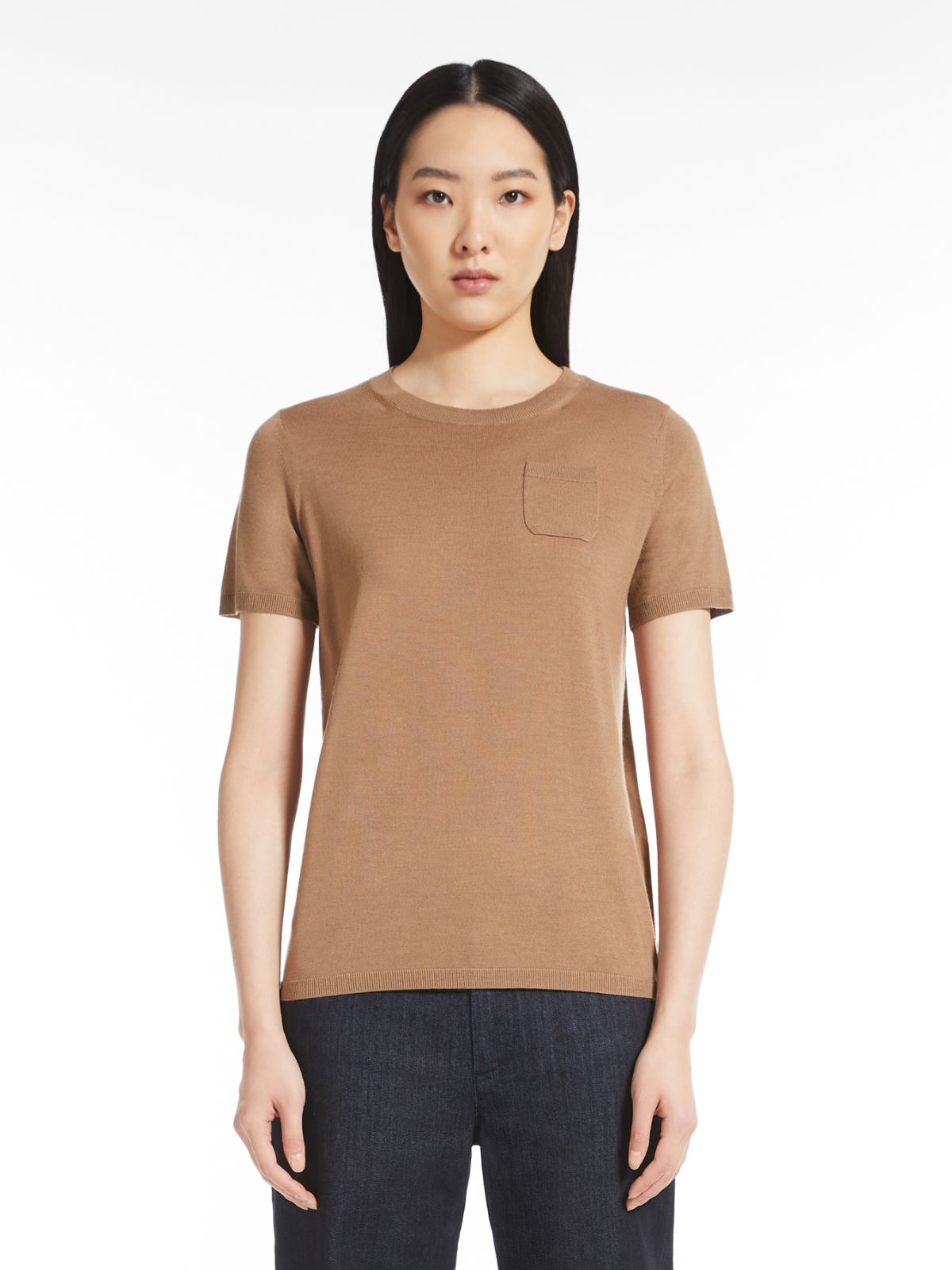 T-Shirt aus Wolle - KAMEL - Max Mara - 2