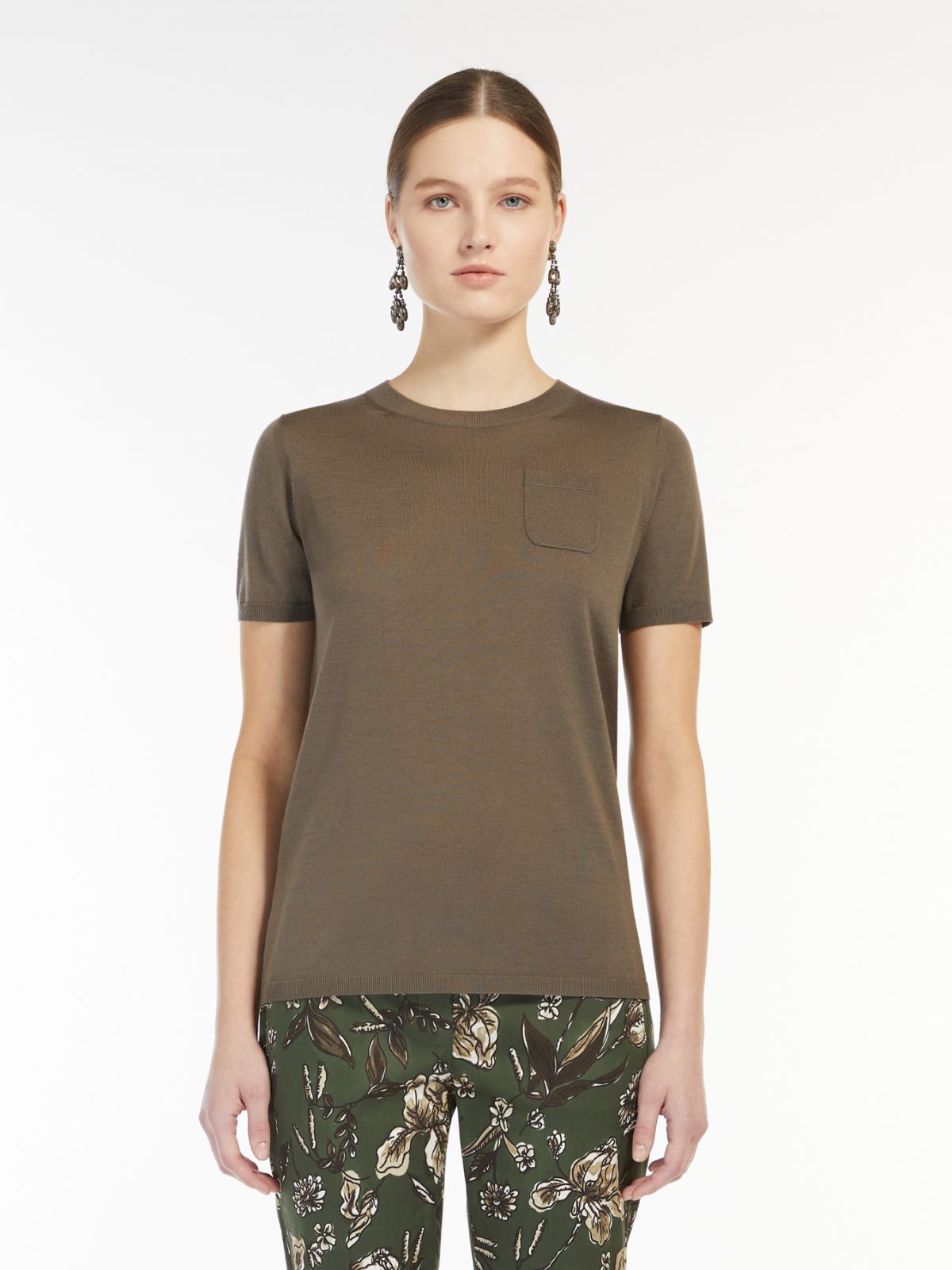 T-Shirt aus Wolle - MOOSGRUEN - Max Mara - 2
