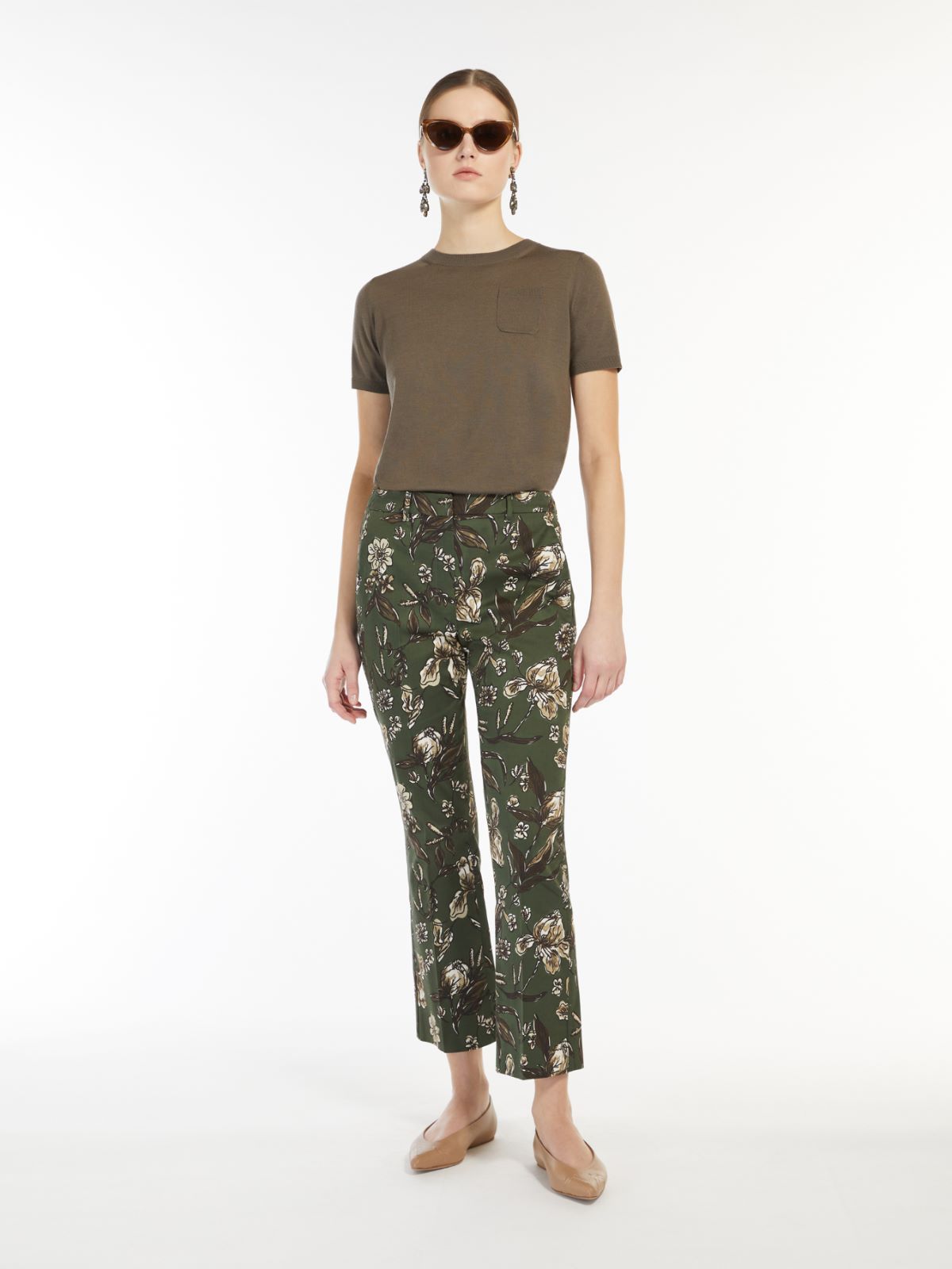 T-Shirt aus Wolle - MOOSGRUEN - Max Mara