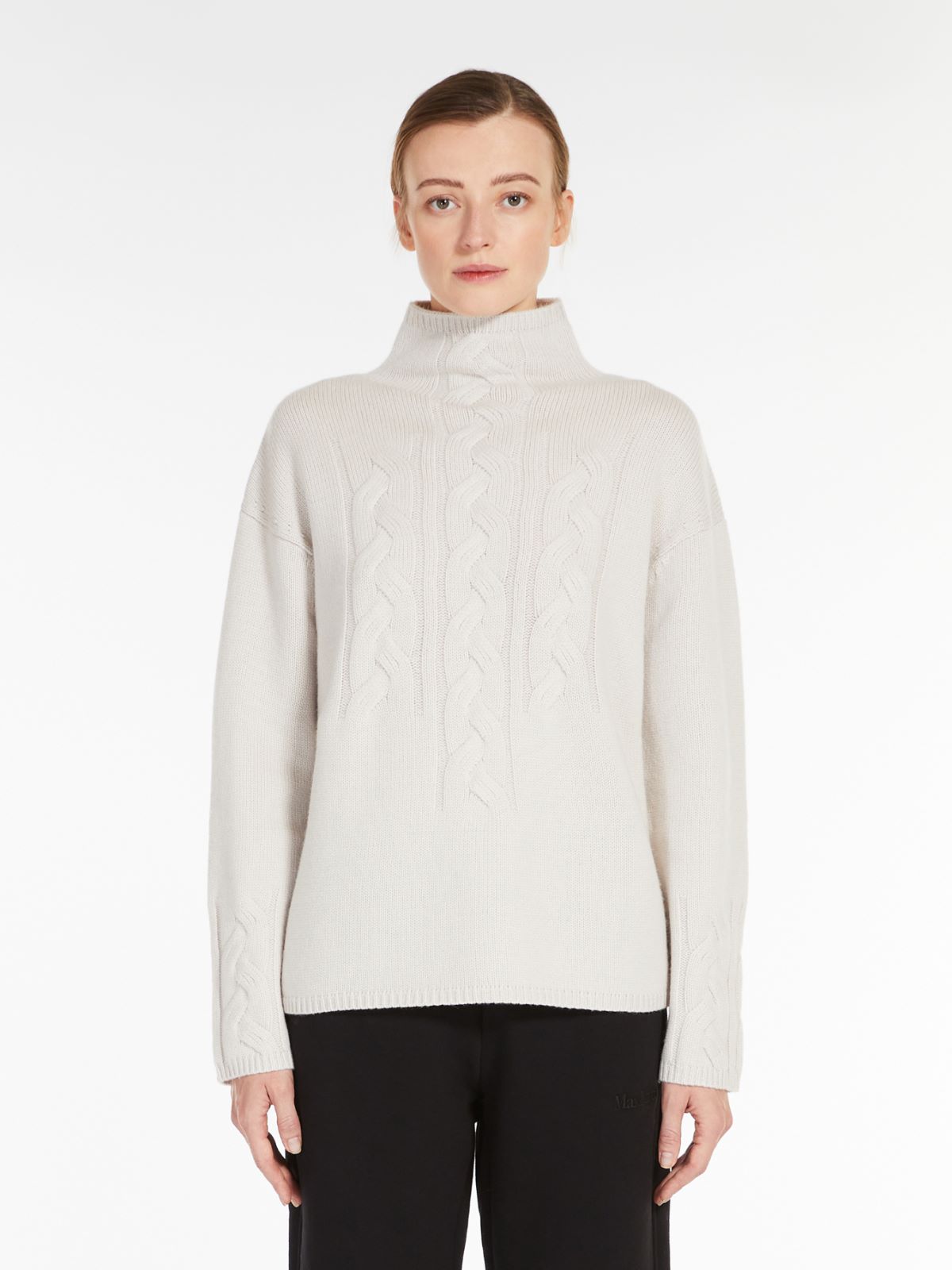 Wool and cashmere polo-neck sweater - ECRU - Max Mara - 2