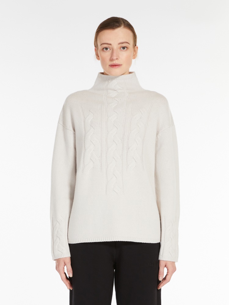 Max Mara | Woman - Wool and Cashmere Polo-Neck Sweater - Ecru - Size M