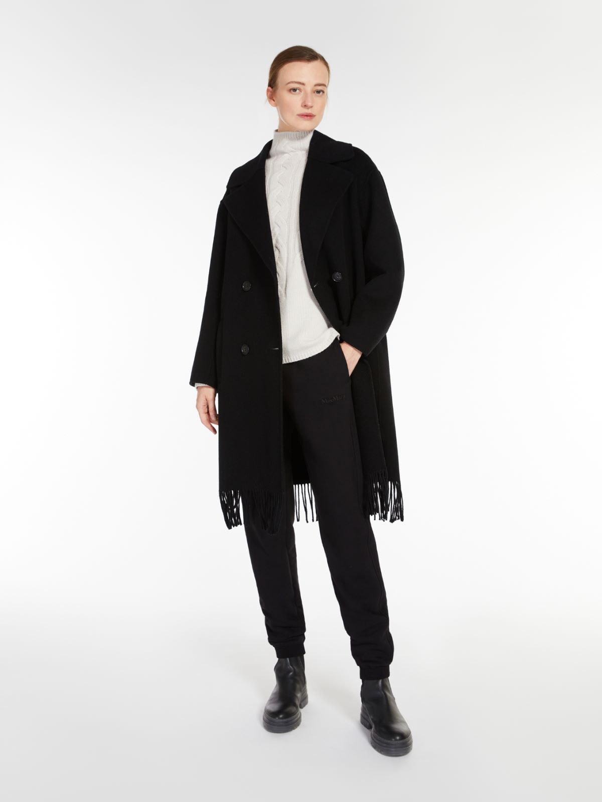 Wool and cashmere polo-neck sweater - ECRU - Max Mara