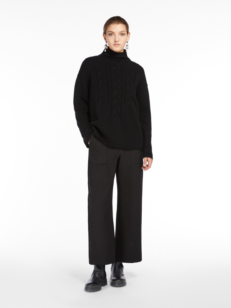 Wool and cashmere polo-neck sweater - BLACK - Max Mara - 2