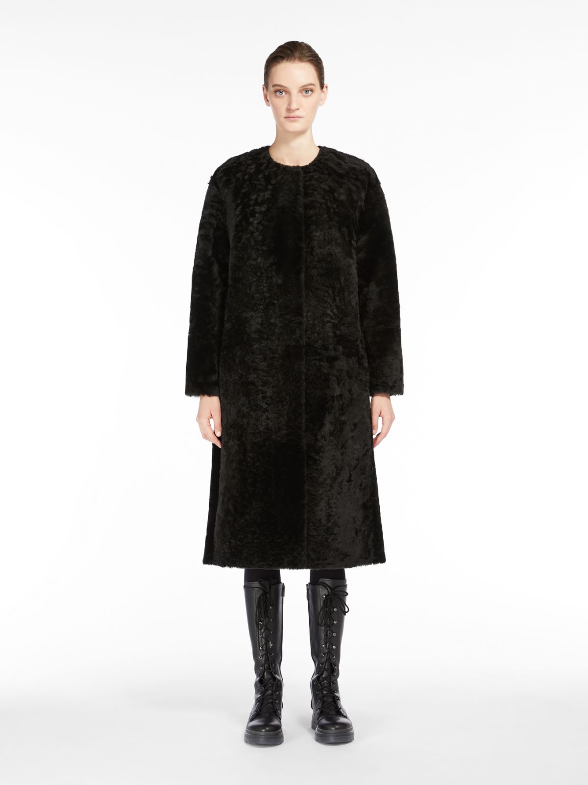 Sheepskin coat - DARK GREEN - Max Mara - 2