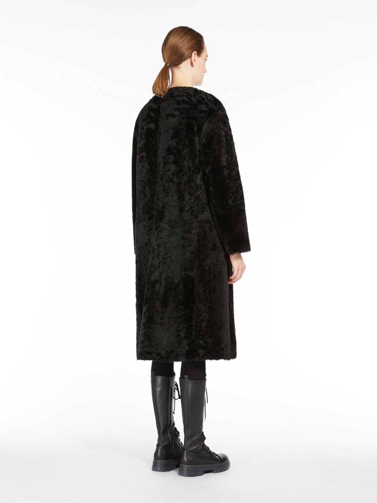 Sheepskin coat - DARK GREEN - Max Mara - 3