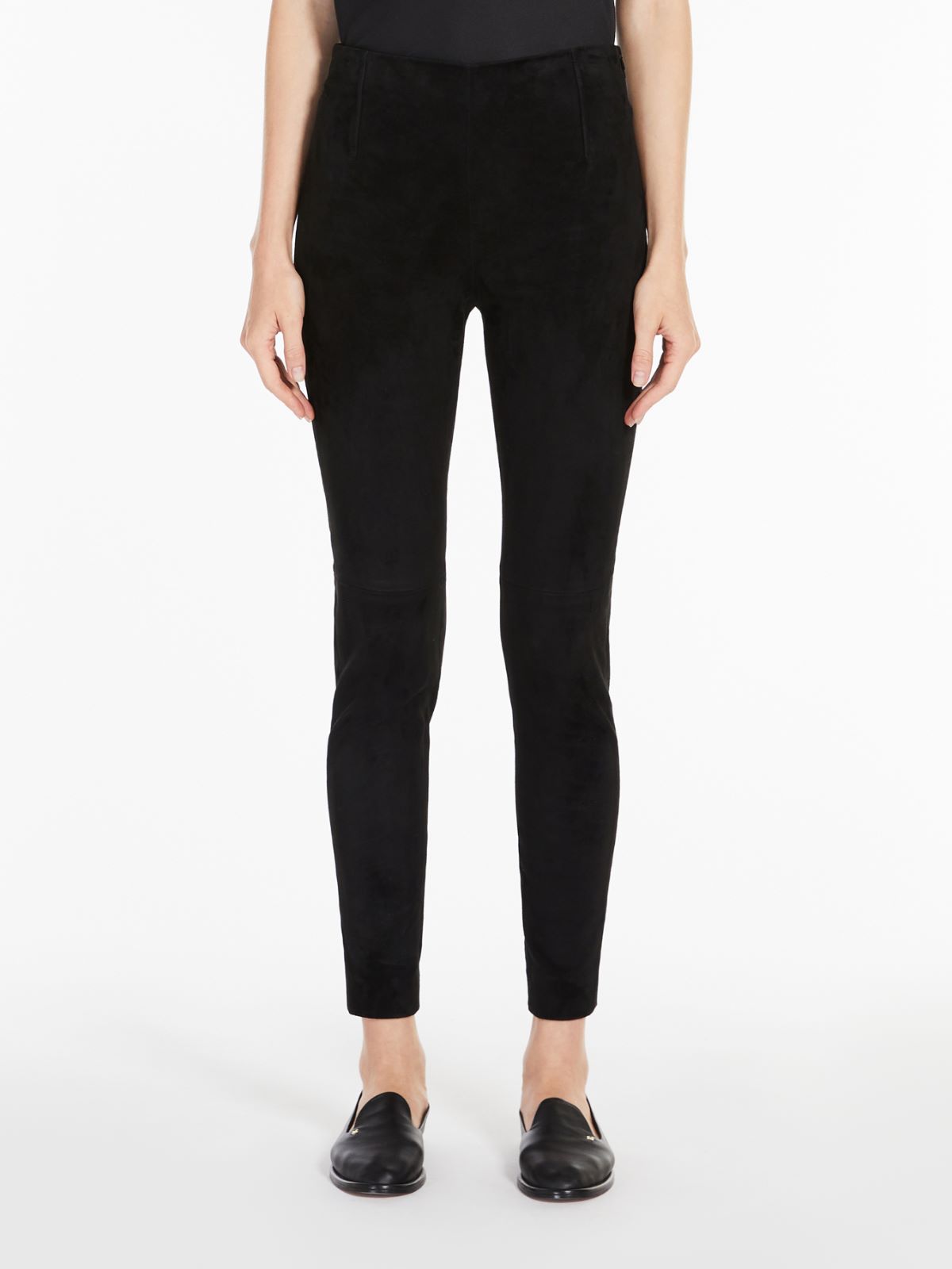 Suede trousers - BLACK - Max Mara - 2