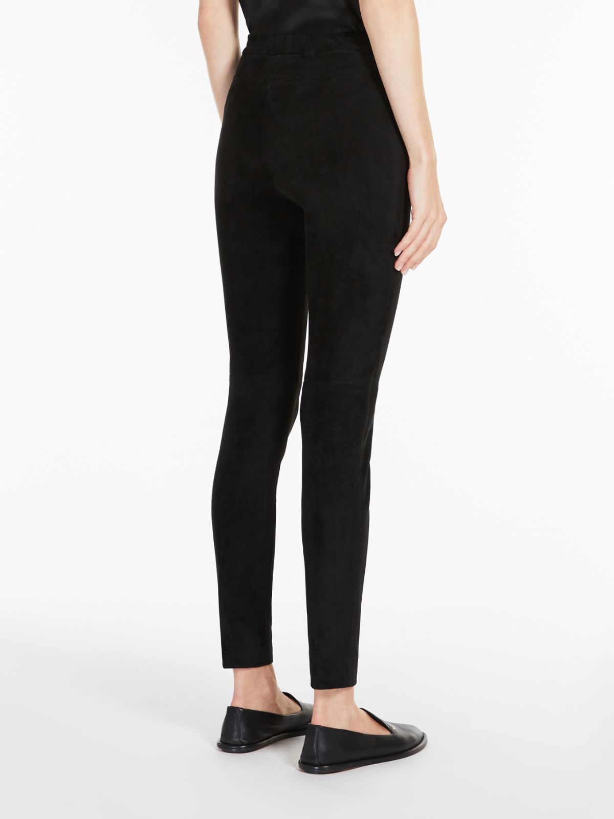 Suede trousers - BLACK - Max Mara - 3