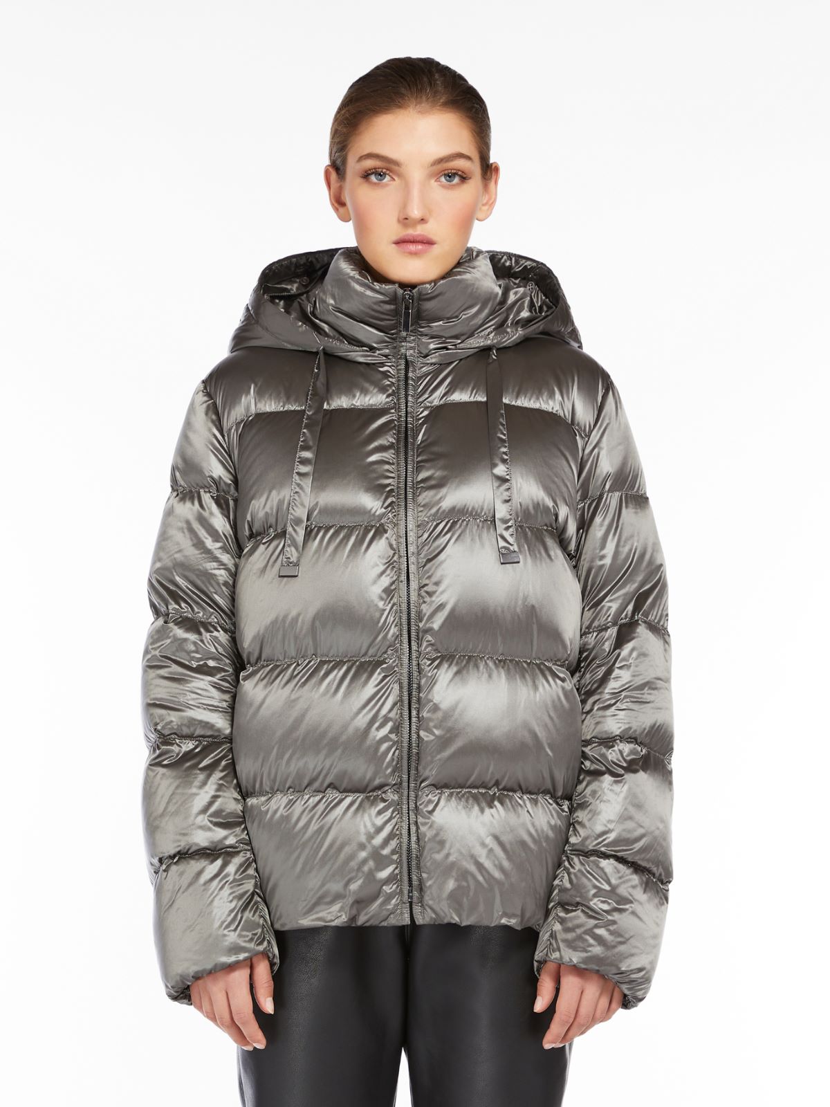 Water-repellent canvas down jacket - MEDIUM GREY - Max Mara - 2