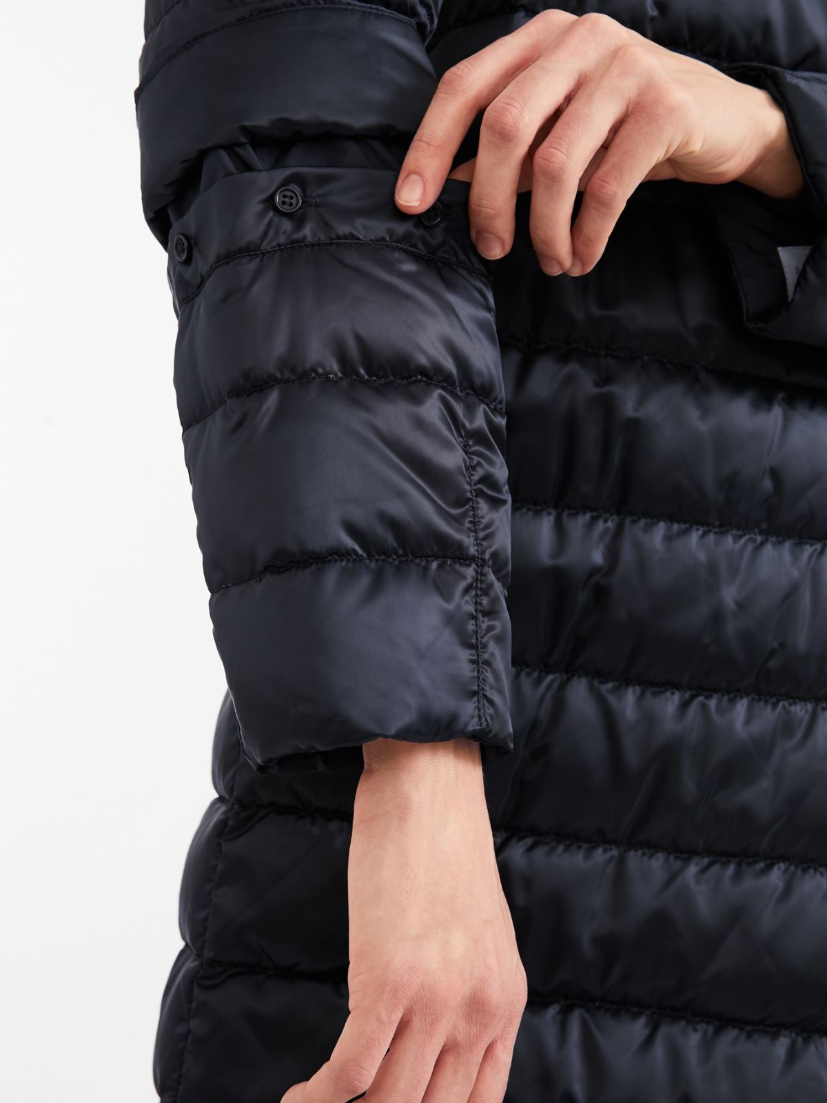 Reversible robe coat in water-resistant satin - MIDNIGHTBLUE - Max Mara - 4