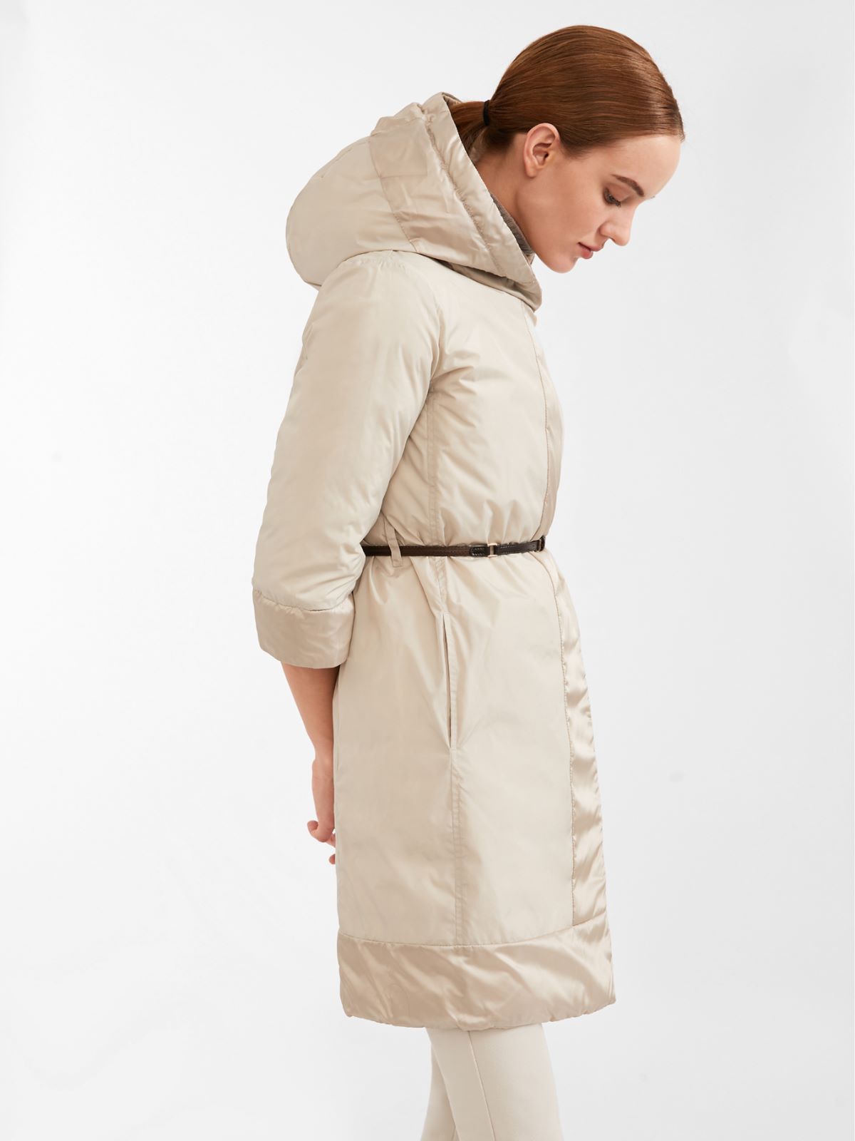 Reversible robe coat in water-resistant satin - LIGHT - Max Mara - 5