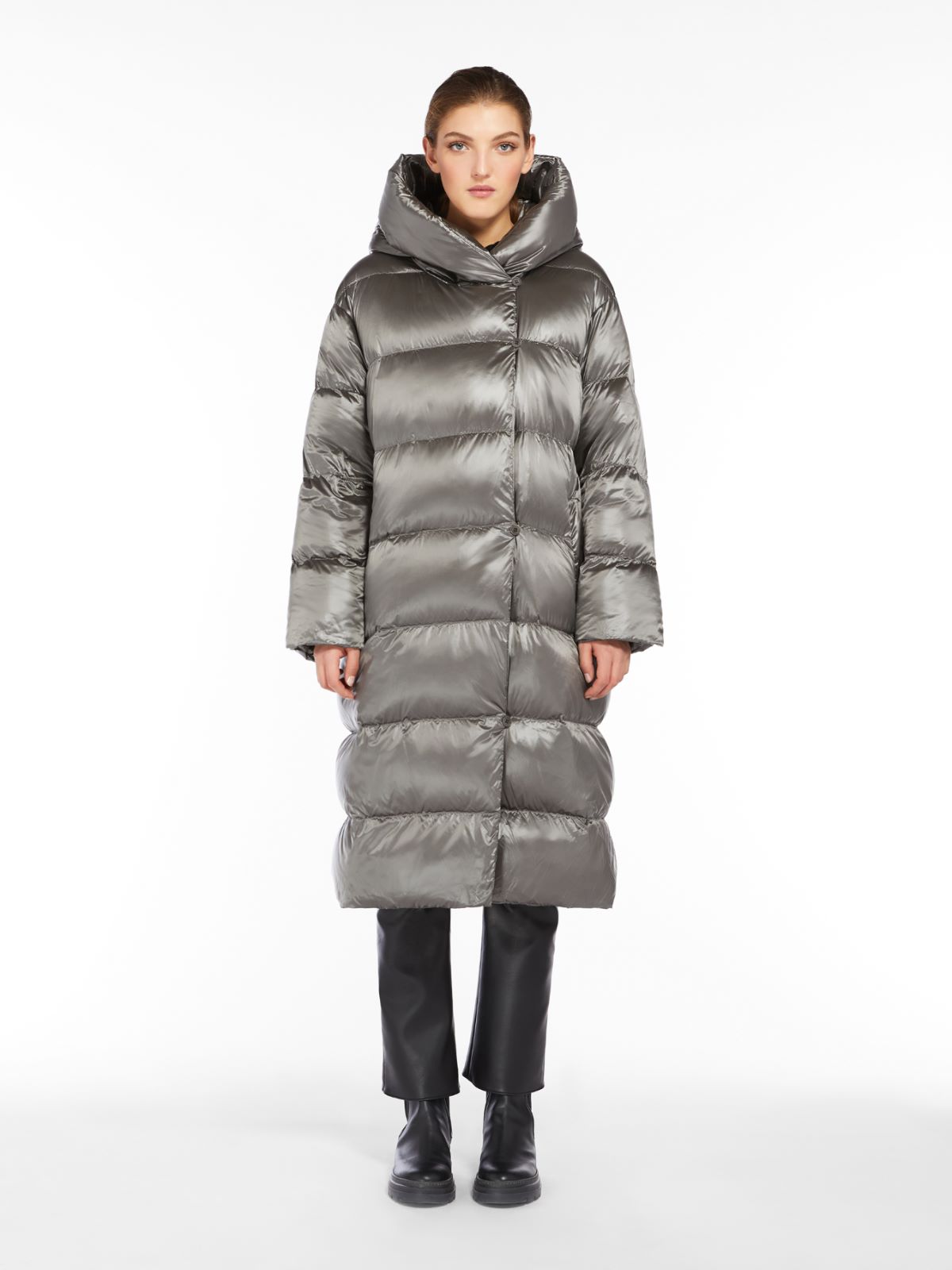 Water-repellent canvas robe coat - MEDIUM GREY - Max Mara - 2