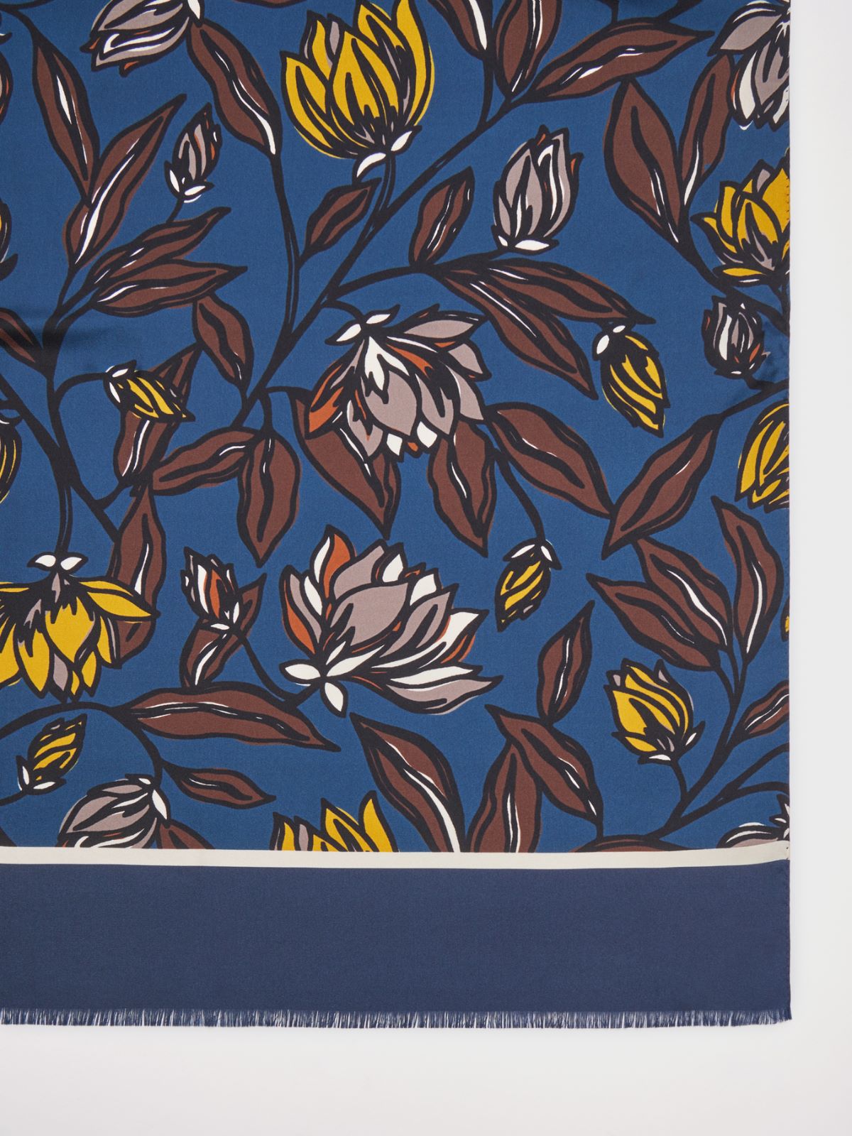 Printed silk scarf - NAVY - Max Mara - 2