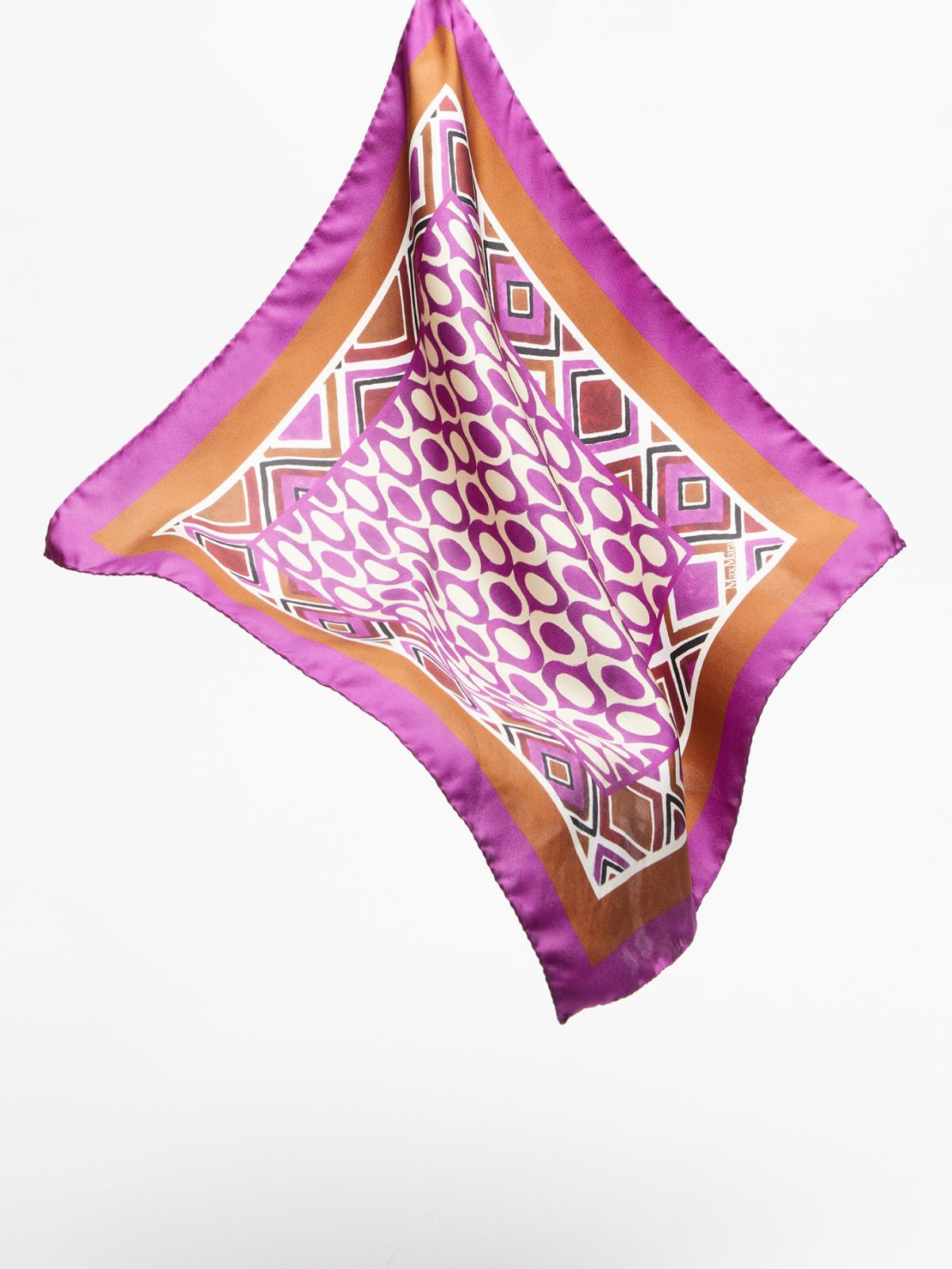 Printed silk neckerchief - CYCLAMEN - Max Mara