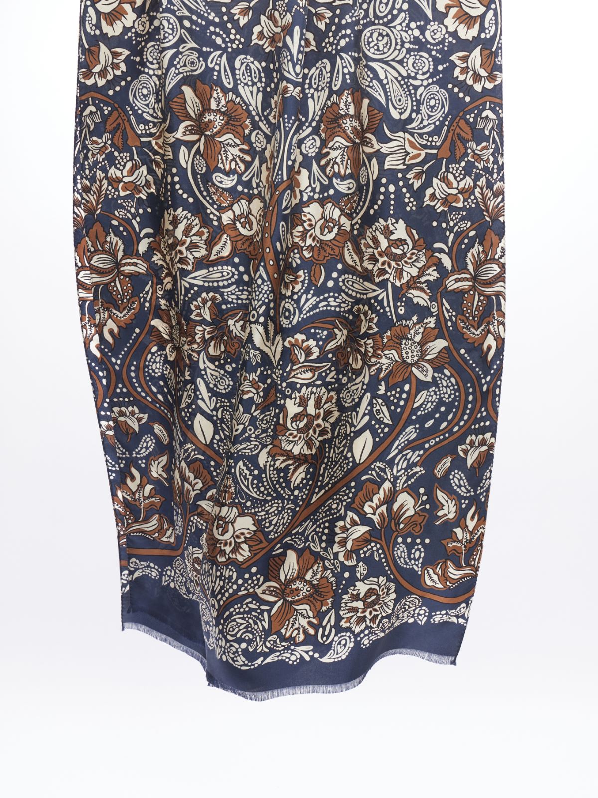 Printed silk stole - MIDNIGHTBLUE - Max Mara