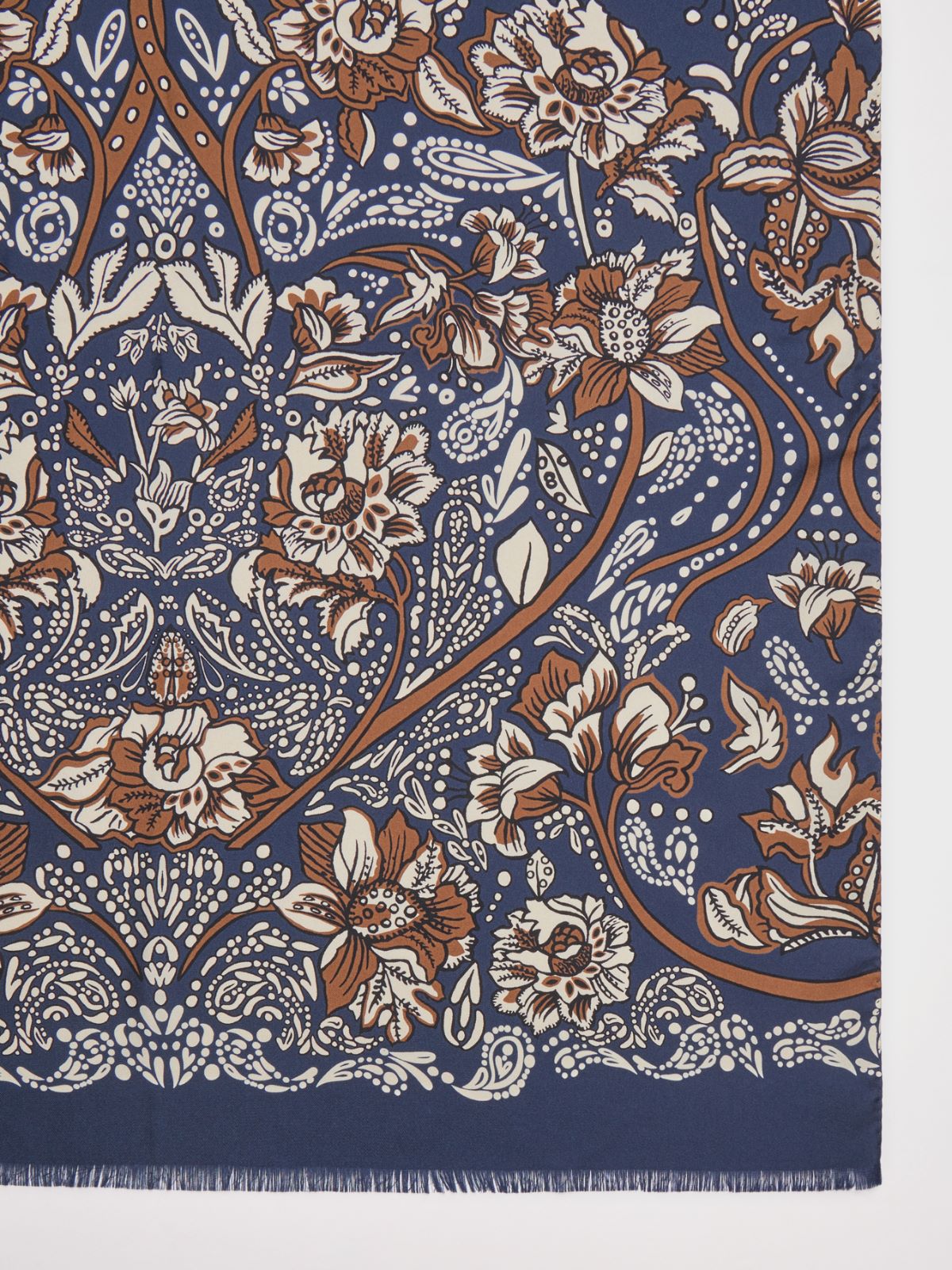 Printed silk stole - MIDNIGHTBLUE - Max Mara - 2