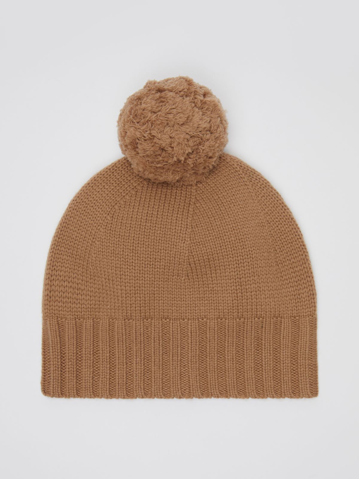 Wool and cashmere beanie hat - CAMEL - Max Mara