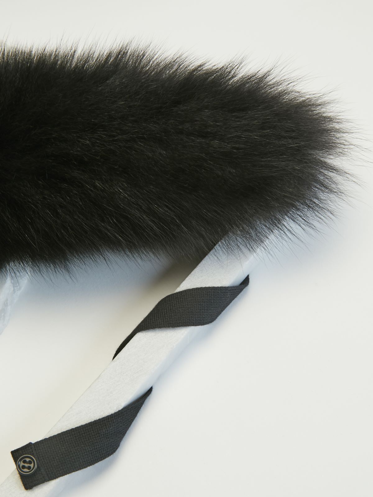 Fox fur trimmed hood - BLACK - Max Mara - 2